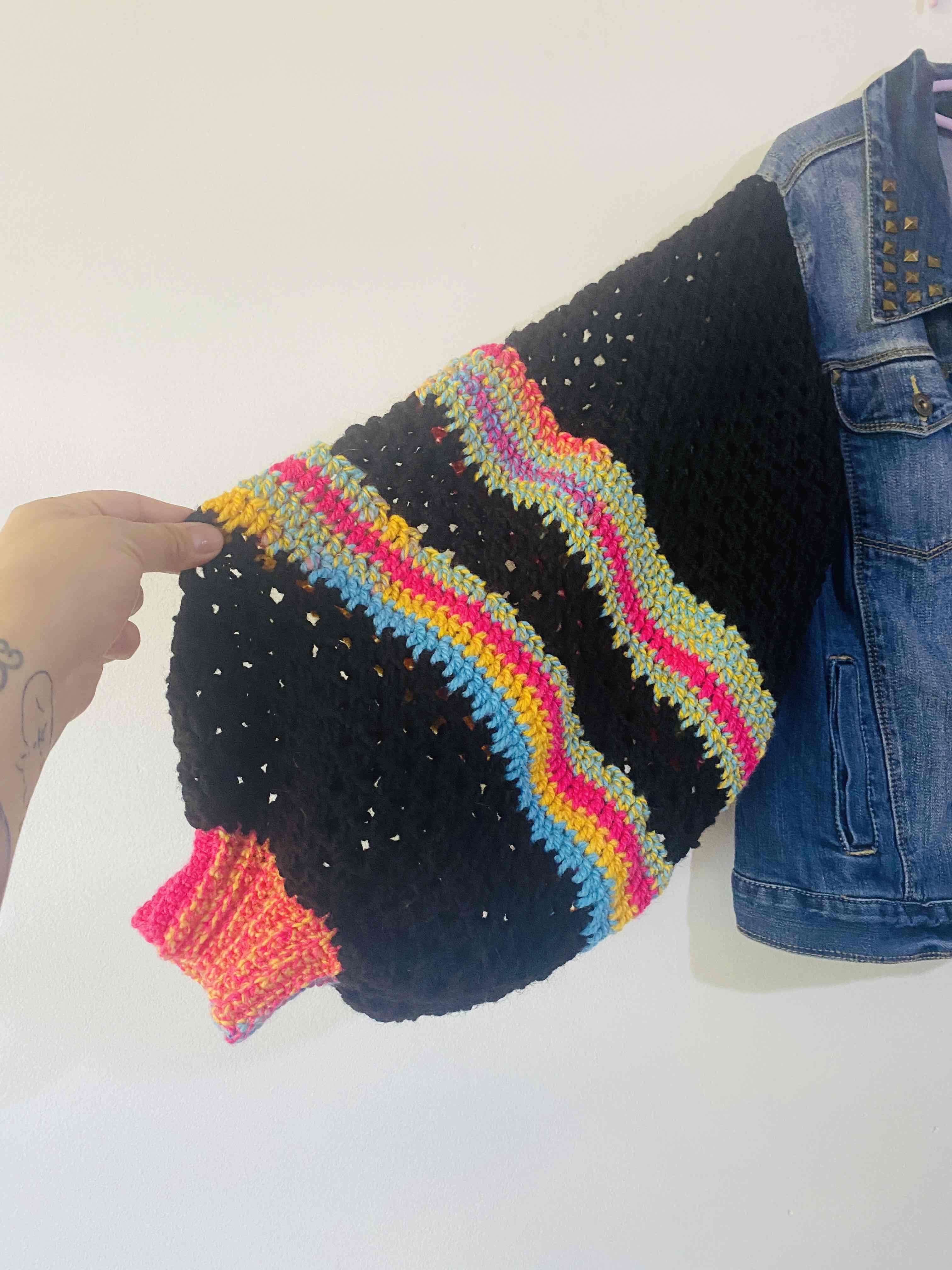 Chaqueta mezclilla con mangas tejidas - miniatura 3