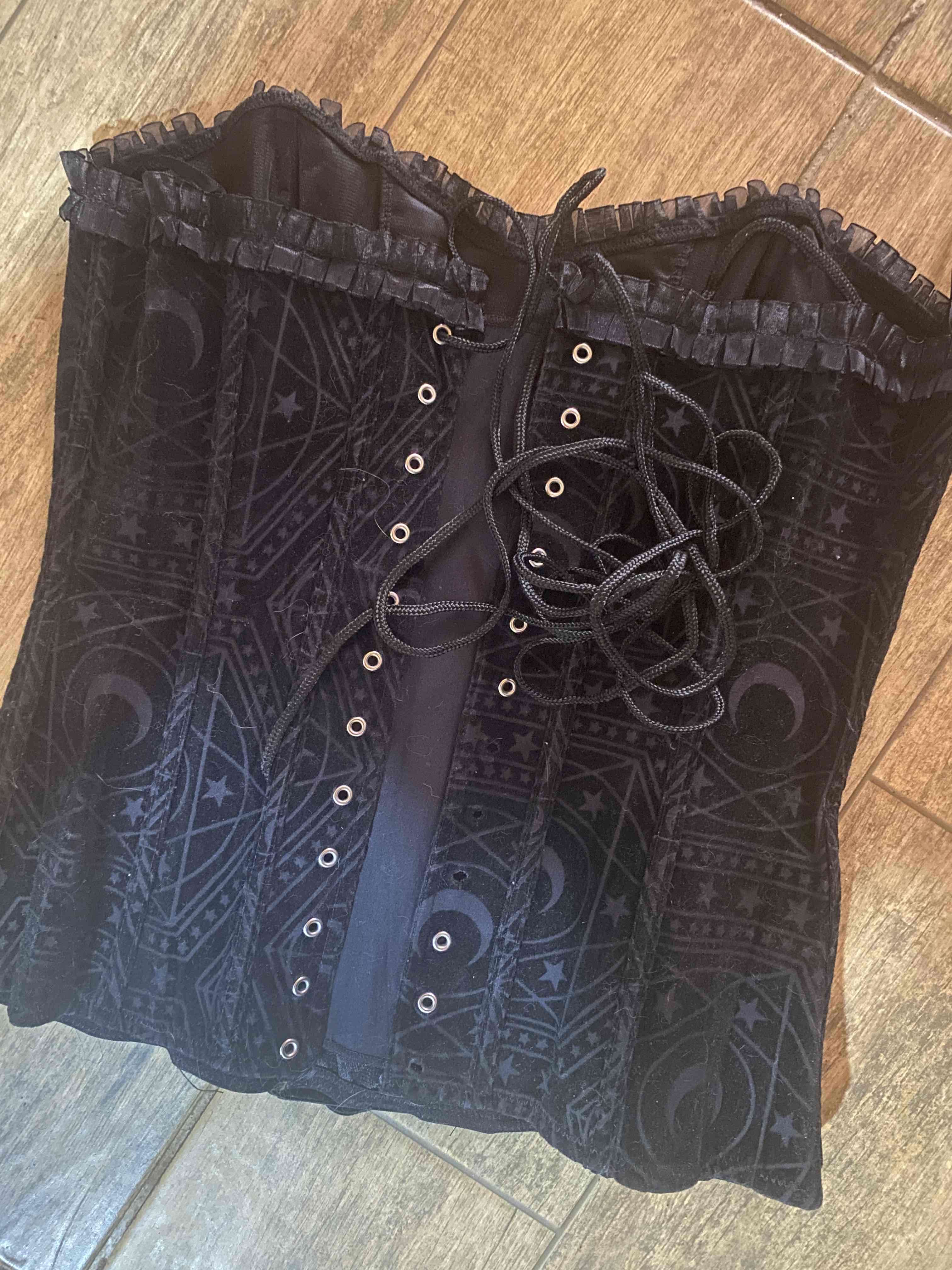Corset negro con estampado - miniatura 3