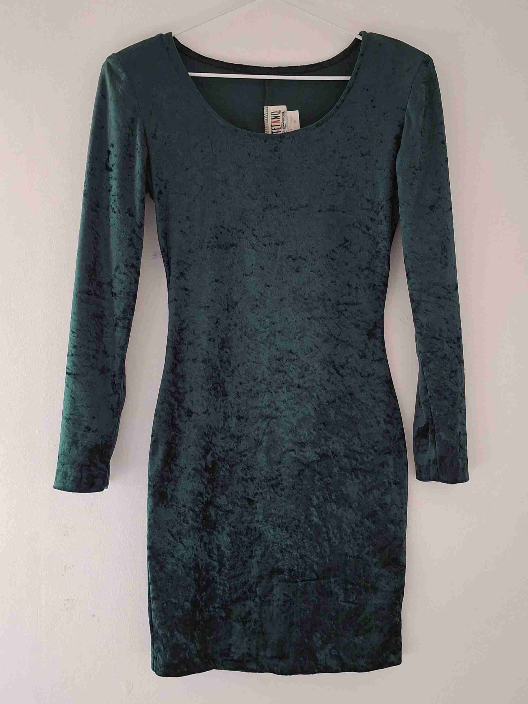 Vestido terciopelo verde oscuro