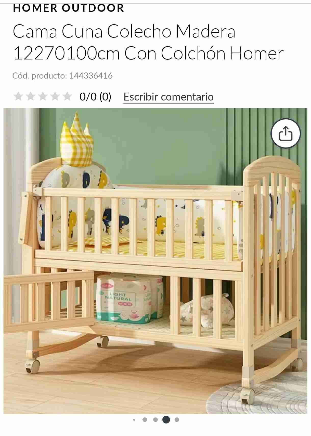 Cama Cuna Colecho Madera - 2