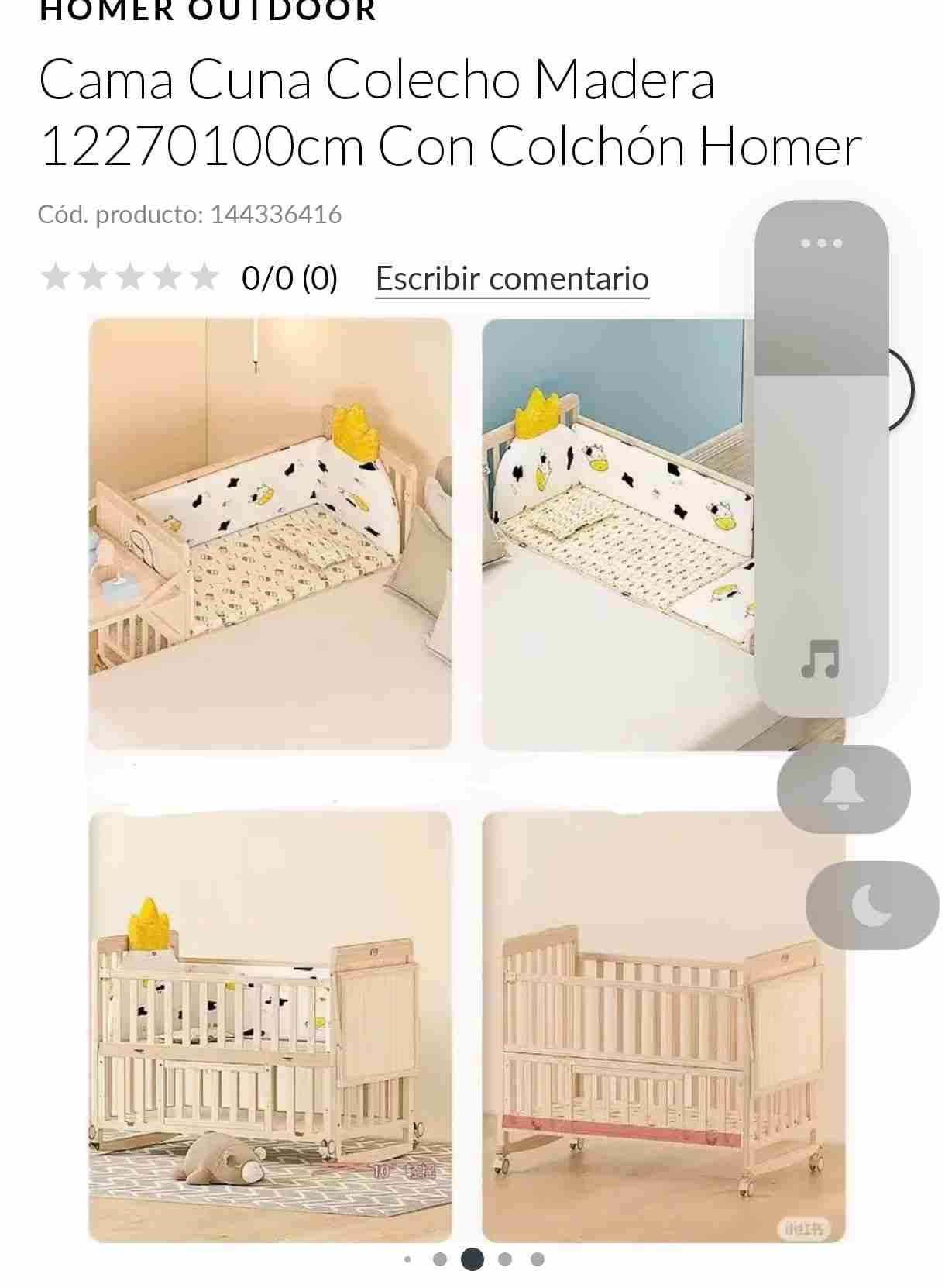 Cama Cuna Colecho Madera - 3