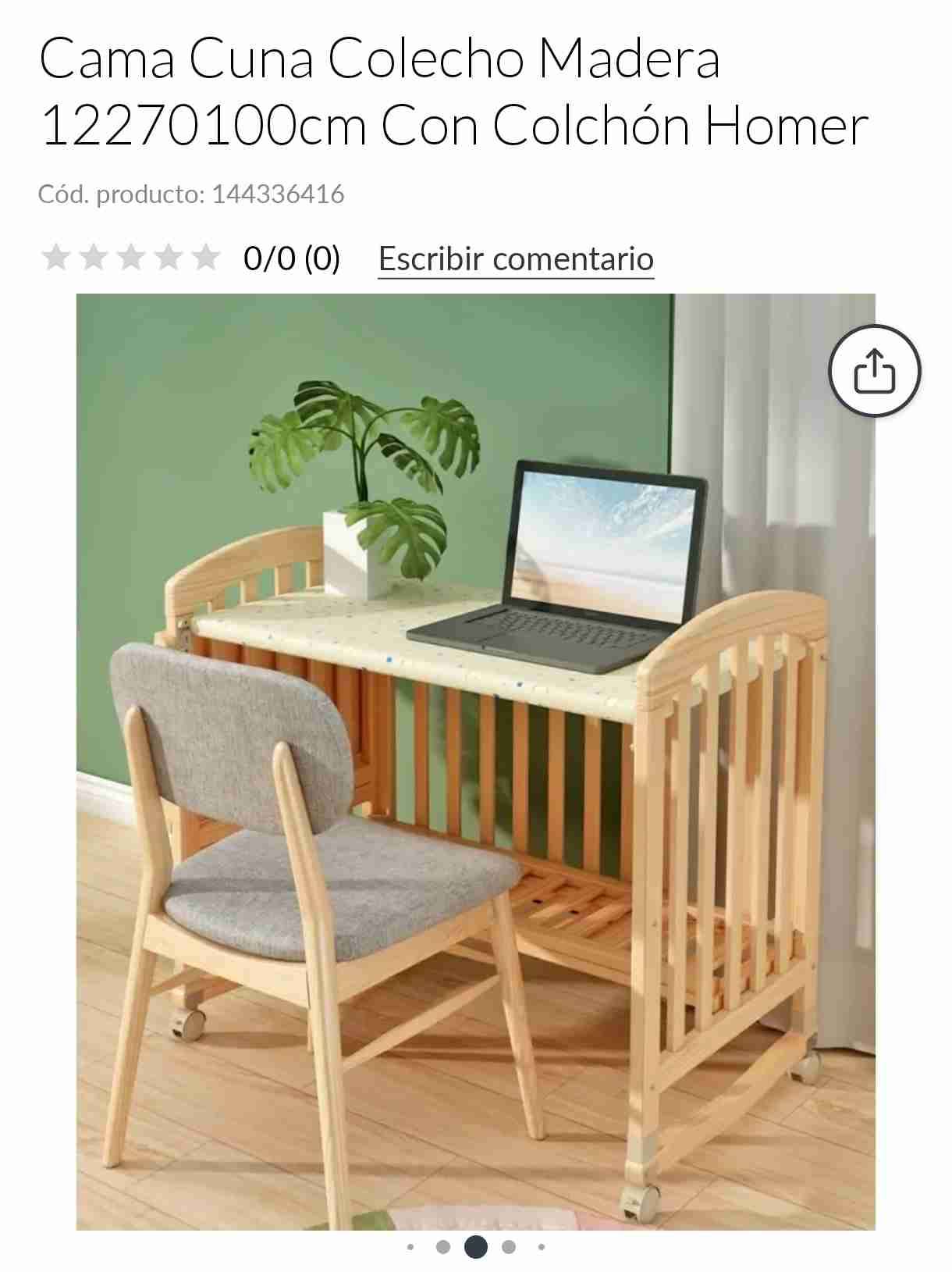 Cama Cuna Colecho Madera - 4