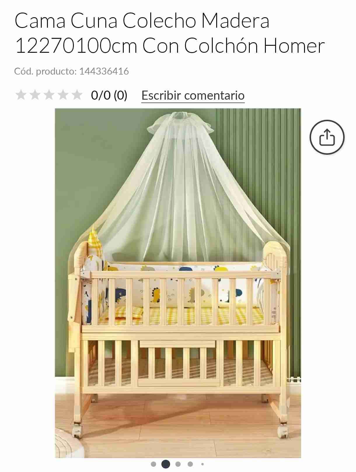 Cama Cuna Colecho Madera - 5