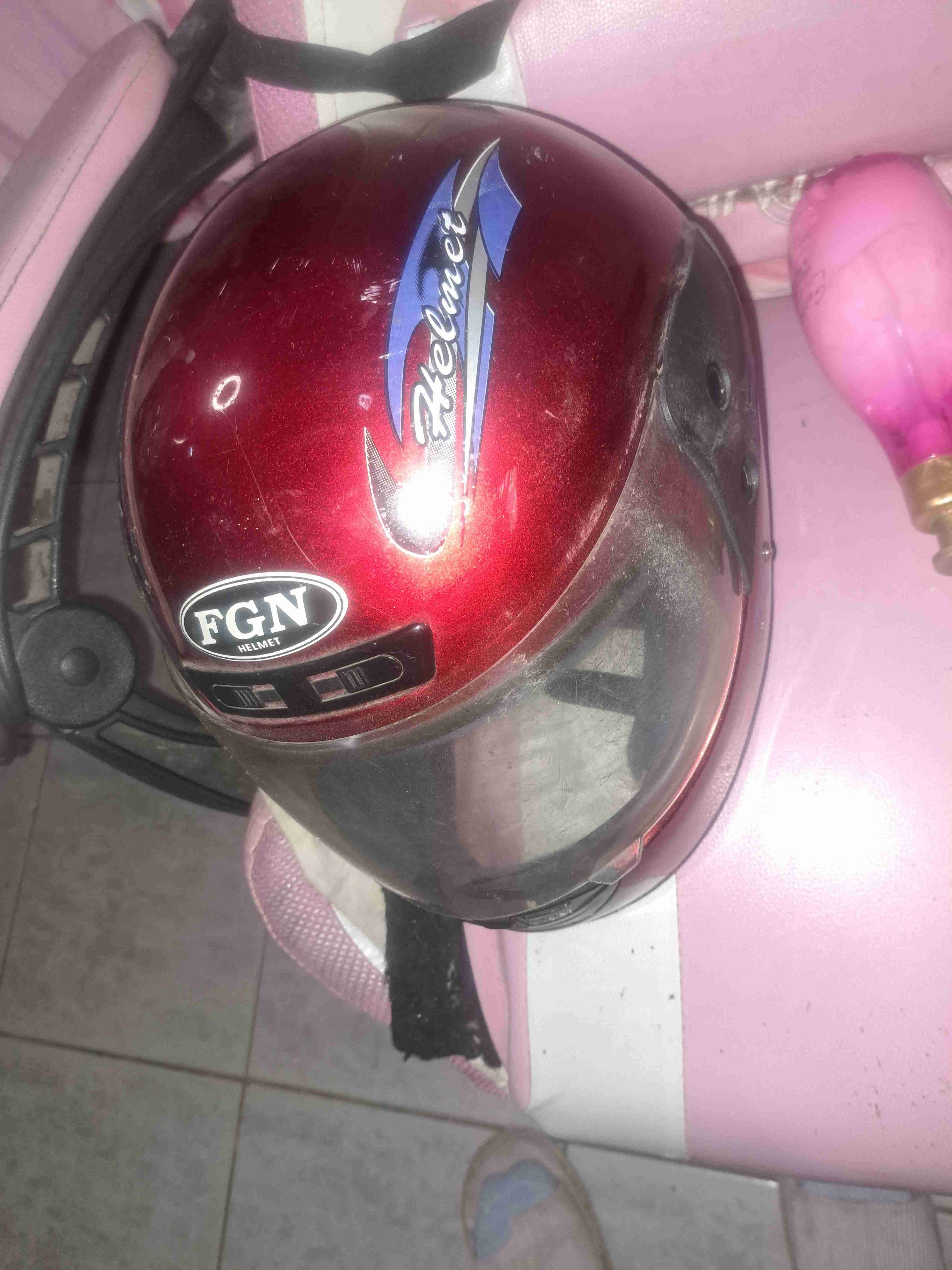 Casco moto rojo FGN
