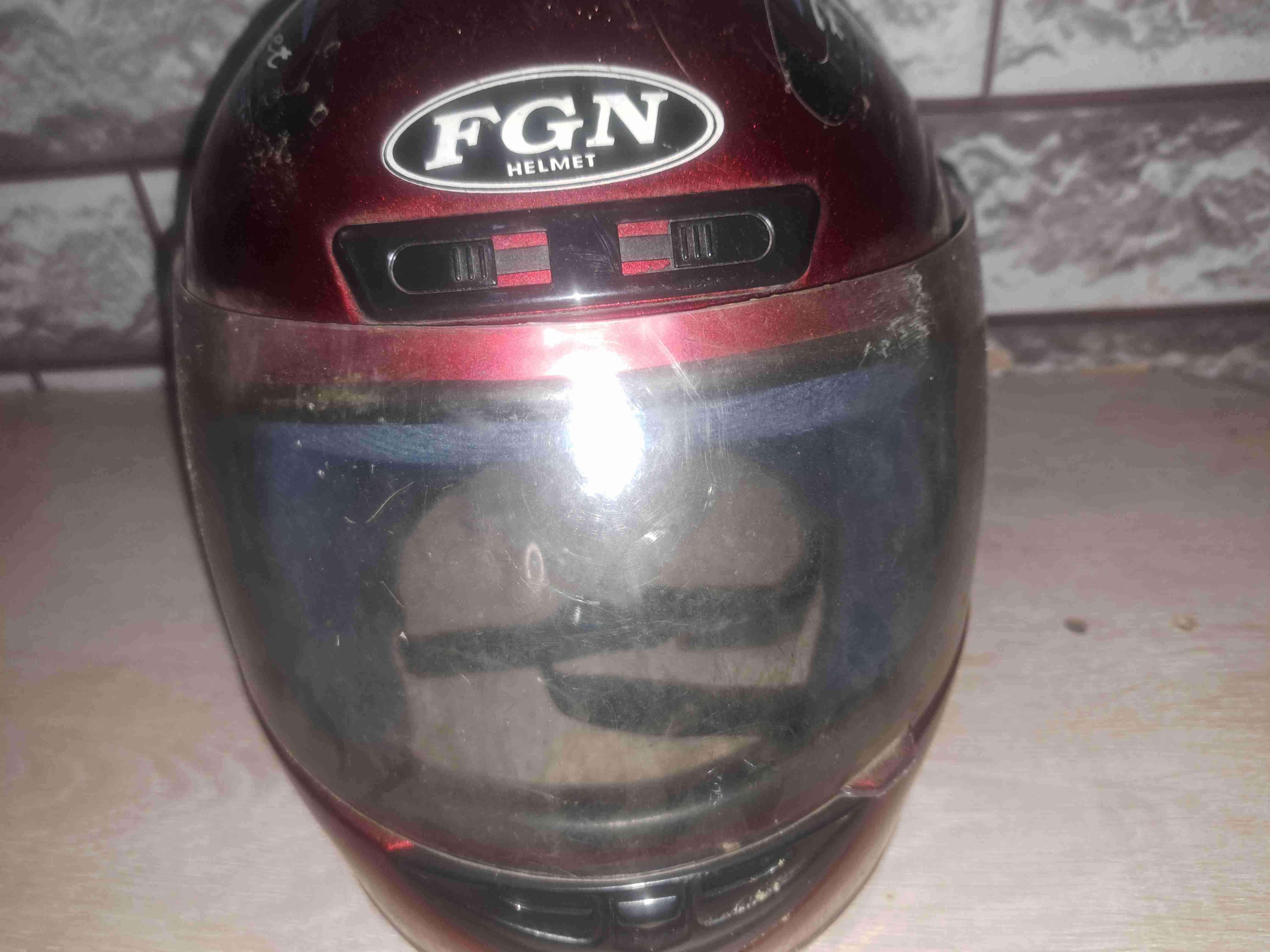 Casco moto rojo FGN - miniatura 3