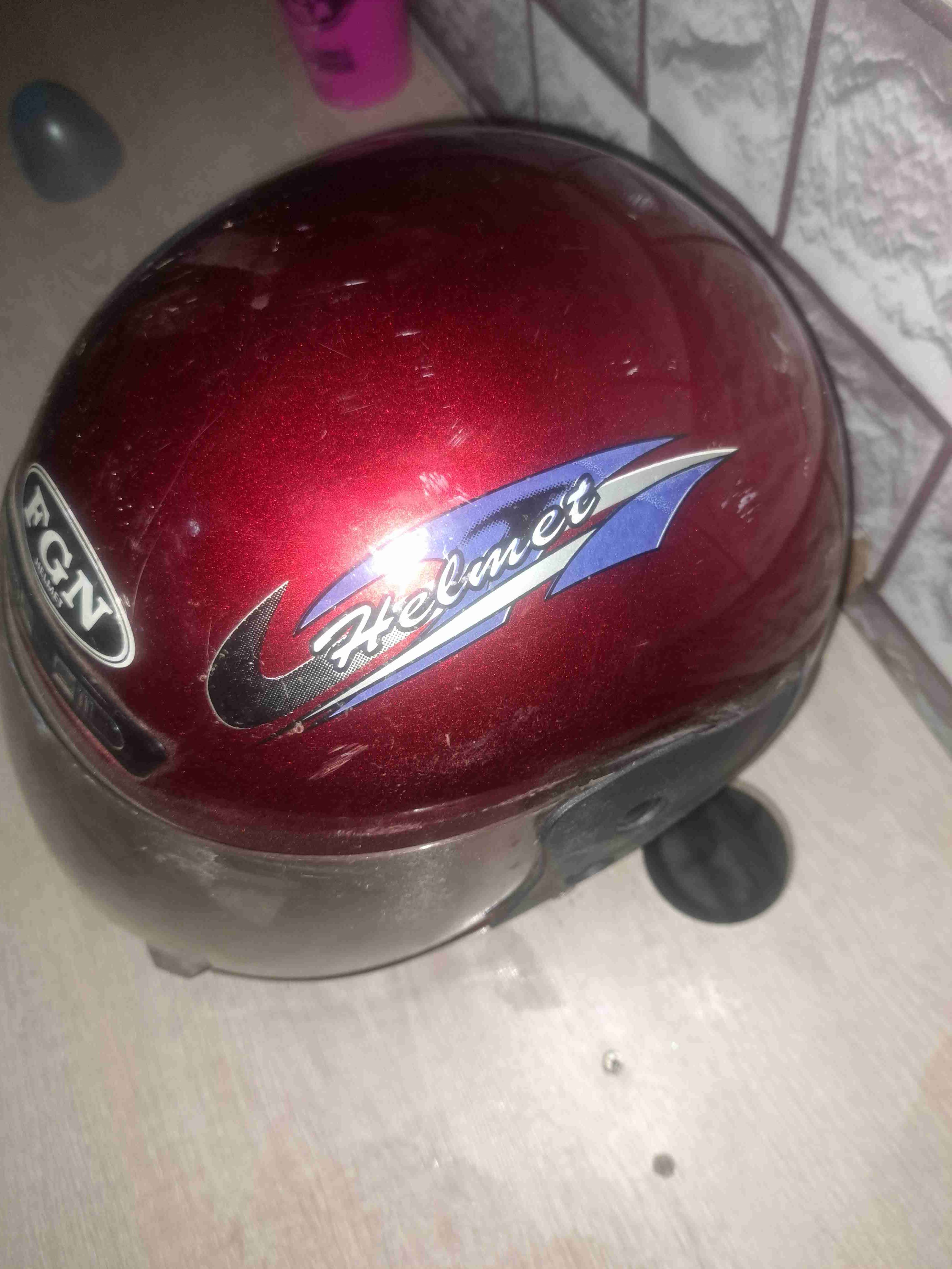 Casco moto rojo FGN - miniatura 5