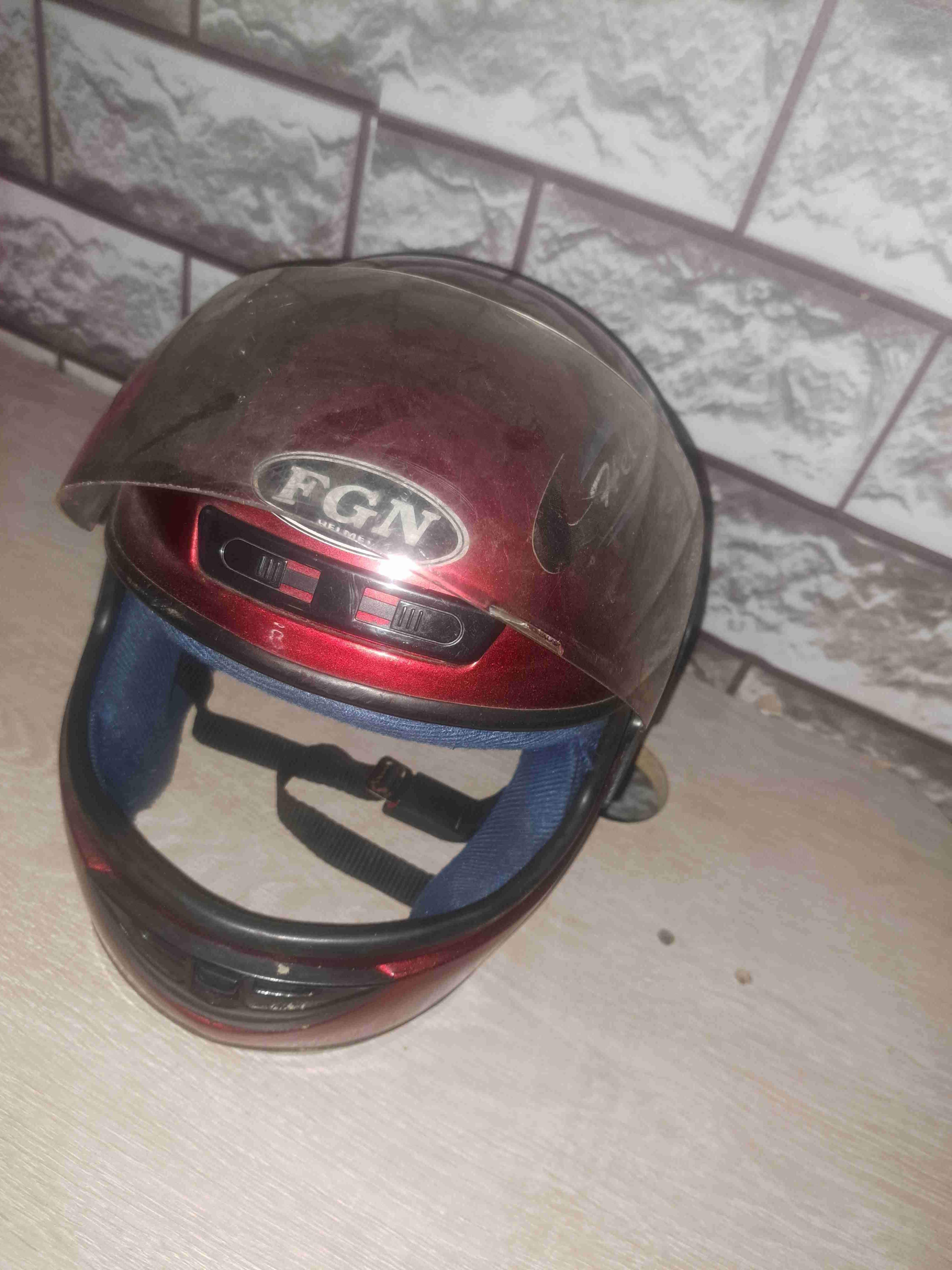 Casco moto rojo FGN - miniatura 6