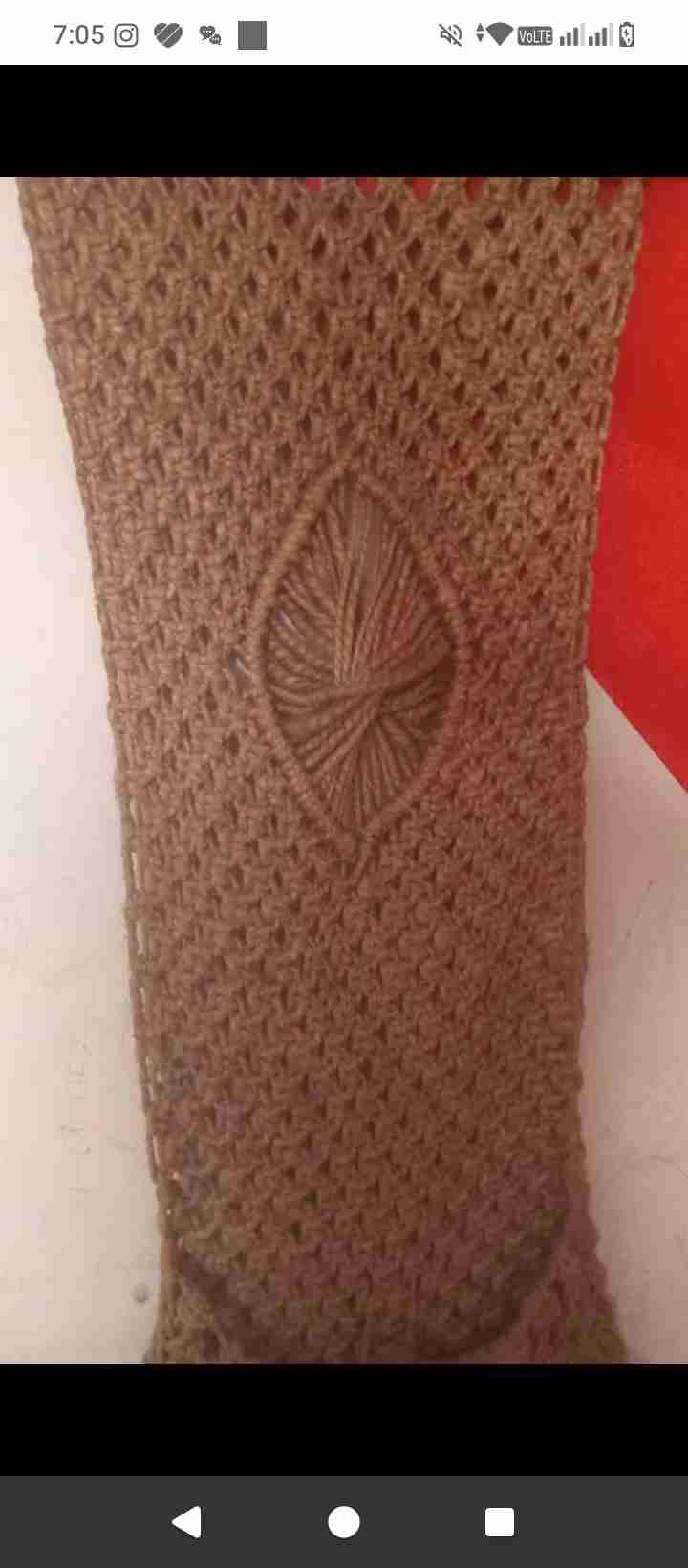 Decoración colgante macramé beige - miniatura 2