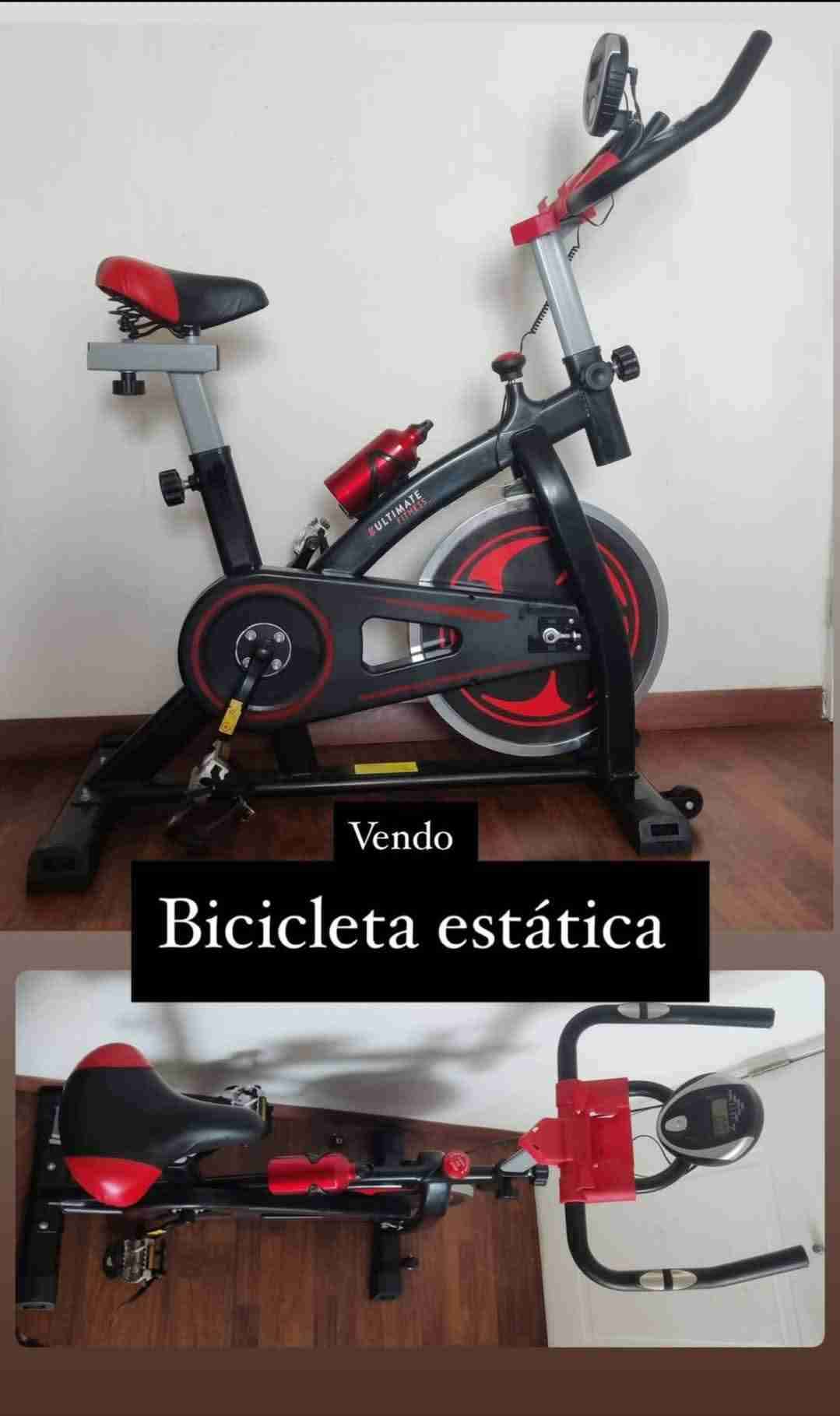 Bicicleta Estática Negra y Roja - 2