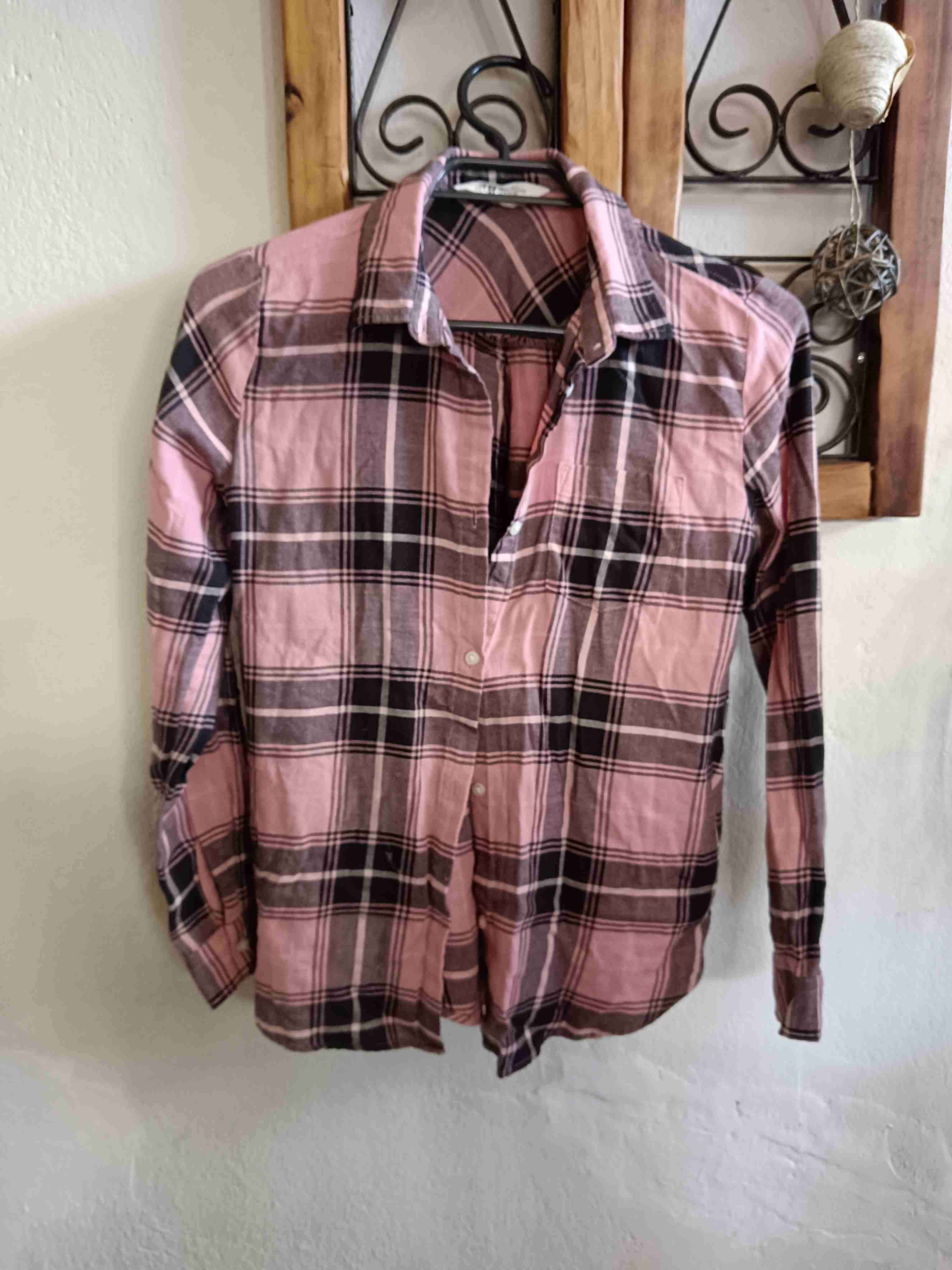 Camisa a cuadros rosados