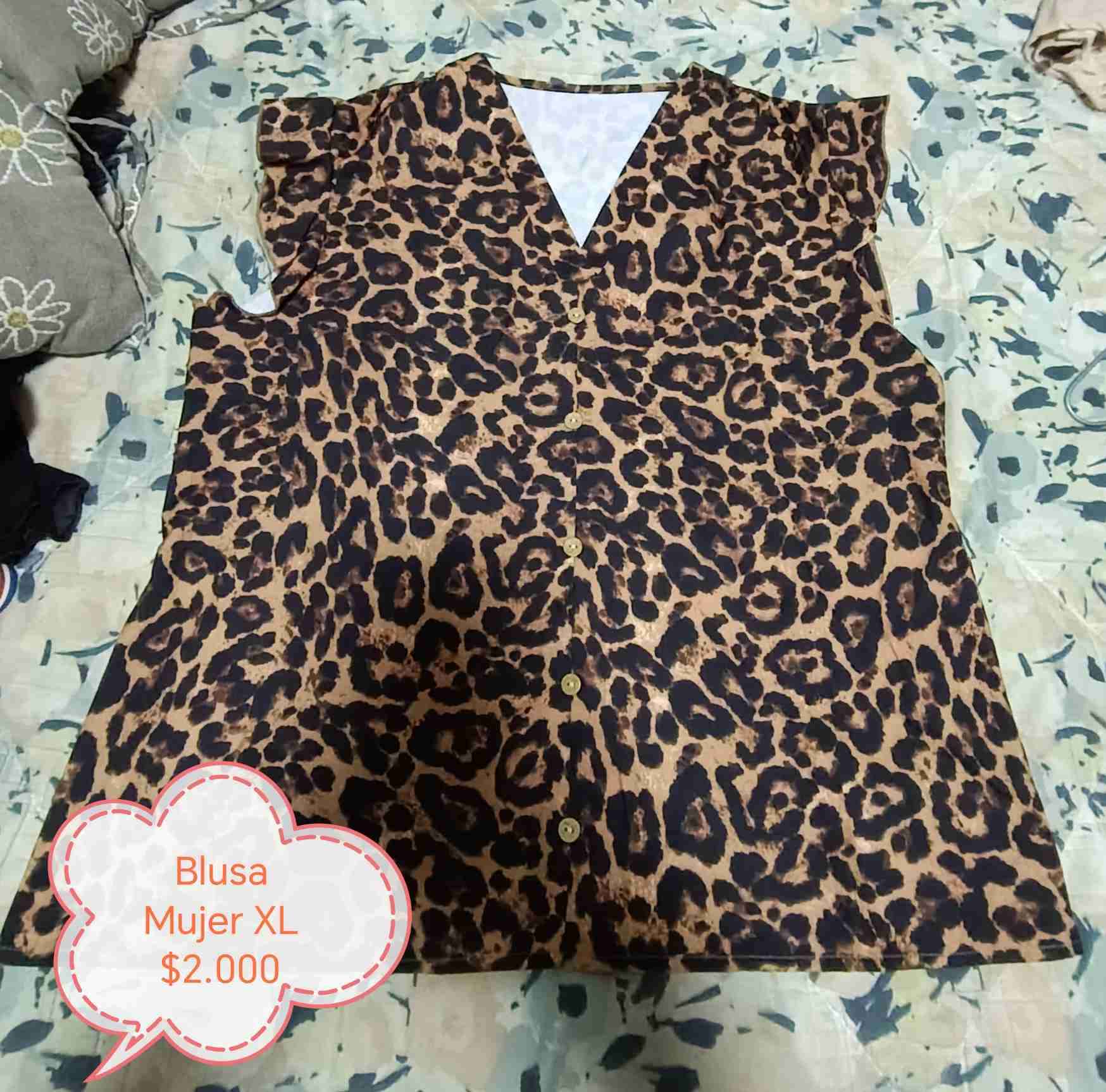 Blusa mujer estampado leopardo