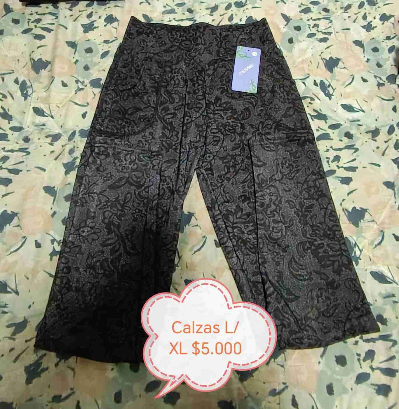 Calzas negras L/XL estampadas