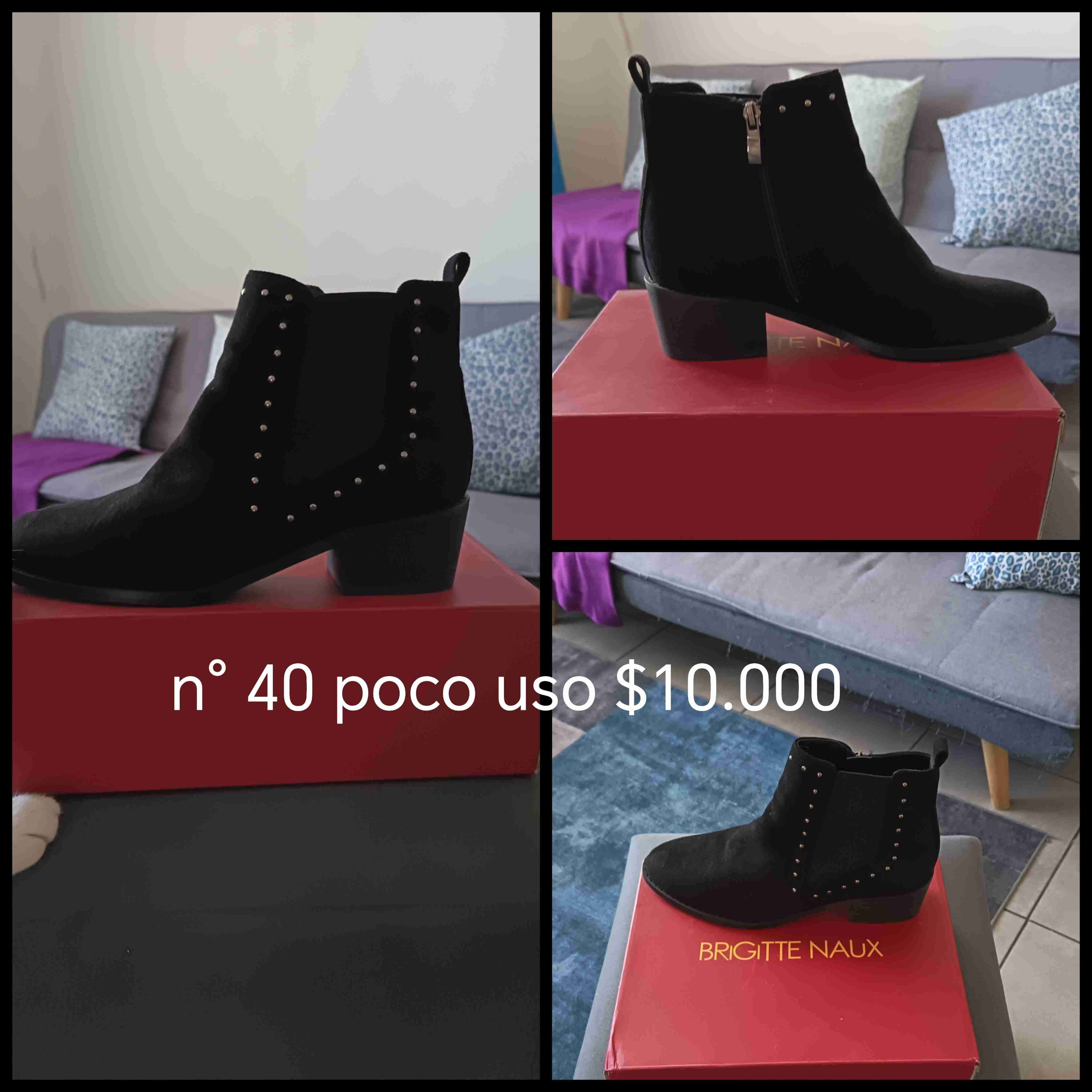 Botines negros con tachas talla 40