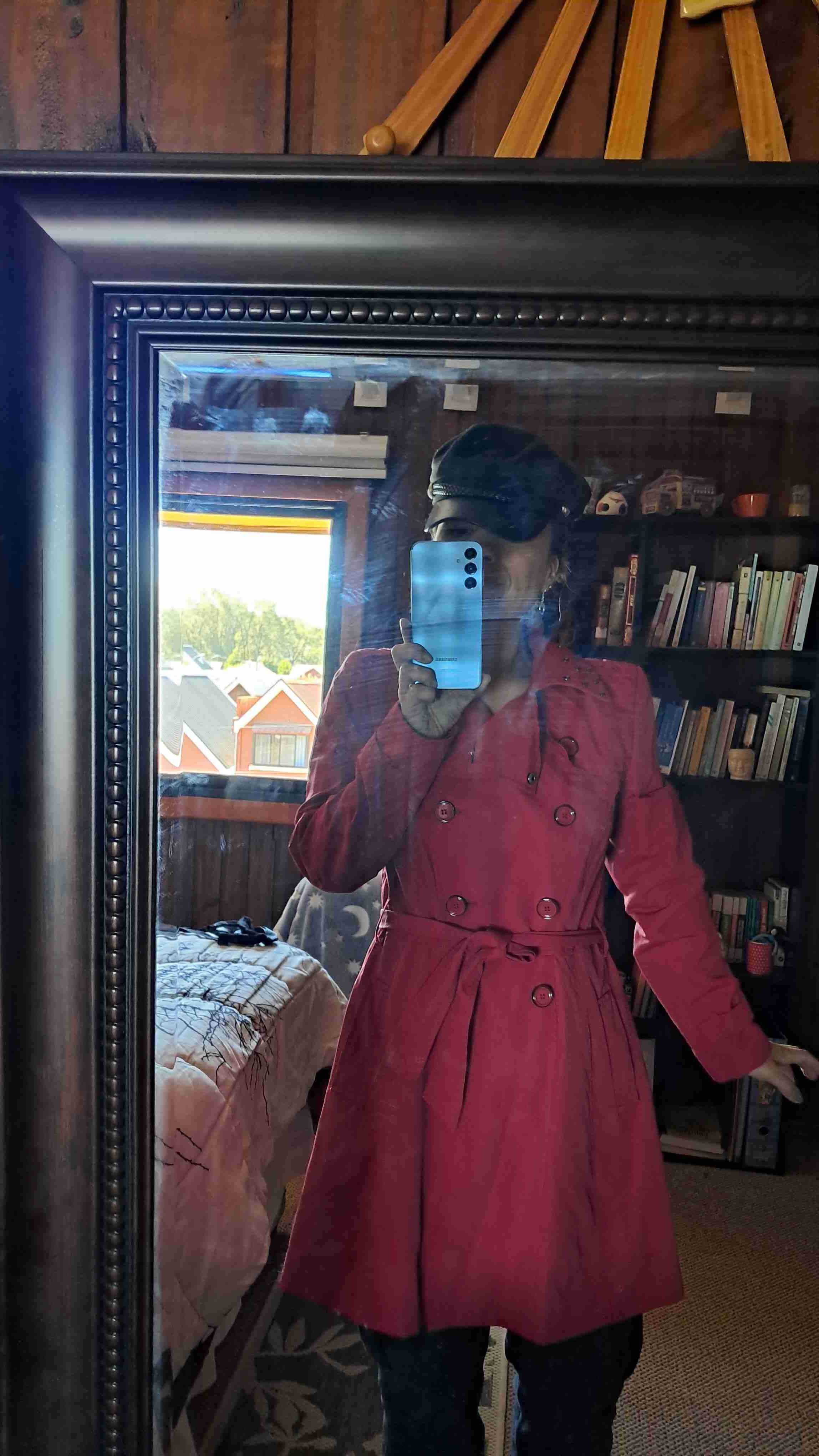 Abrigo rojo con tachas - miniatura 4