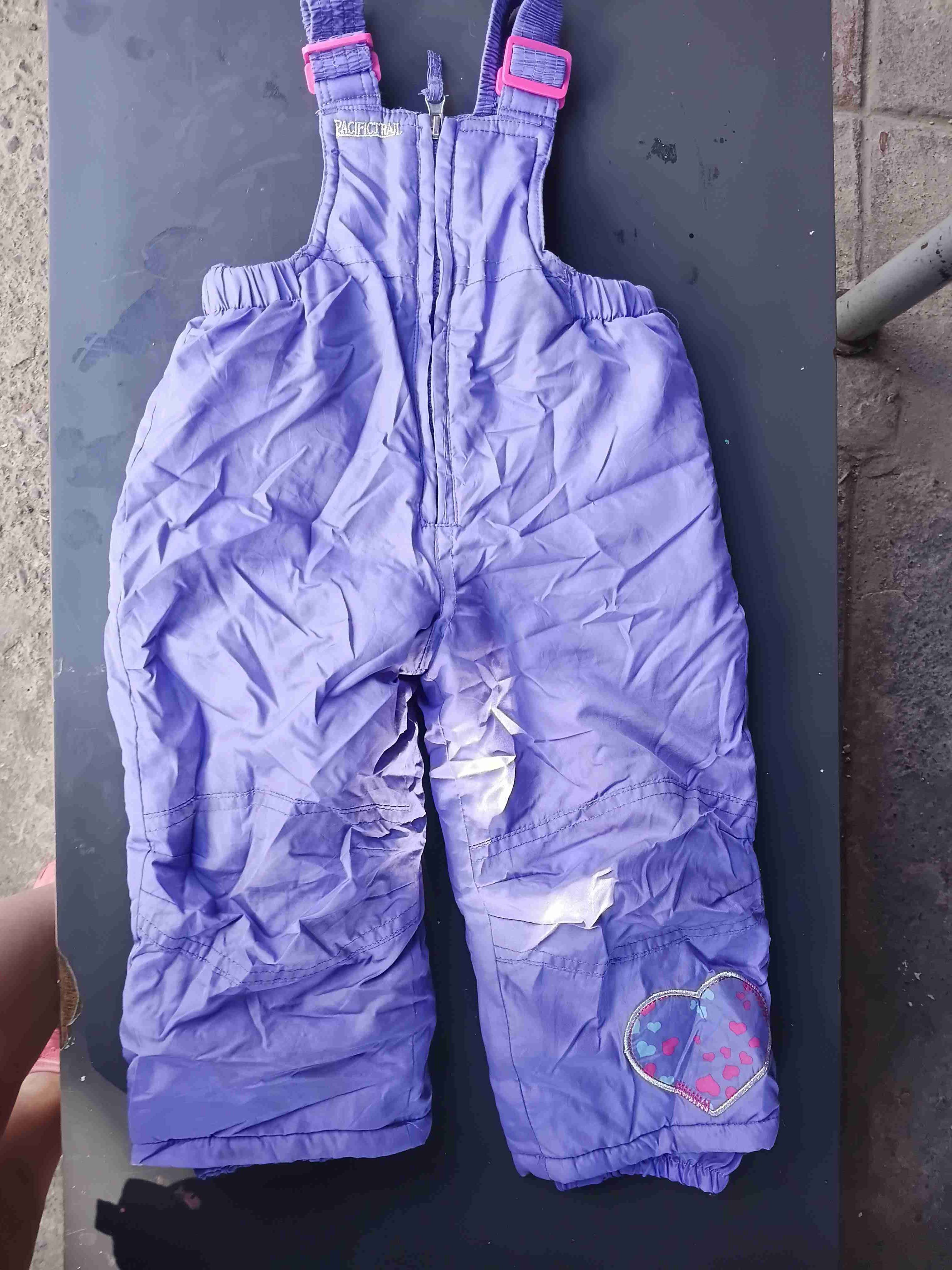 Pantalón de nieve morado infantil talla 2