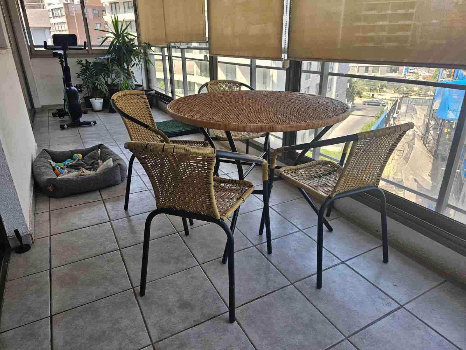 Juego de comedor terraza mimbre - miniatura 2