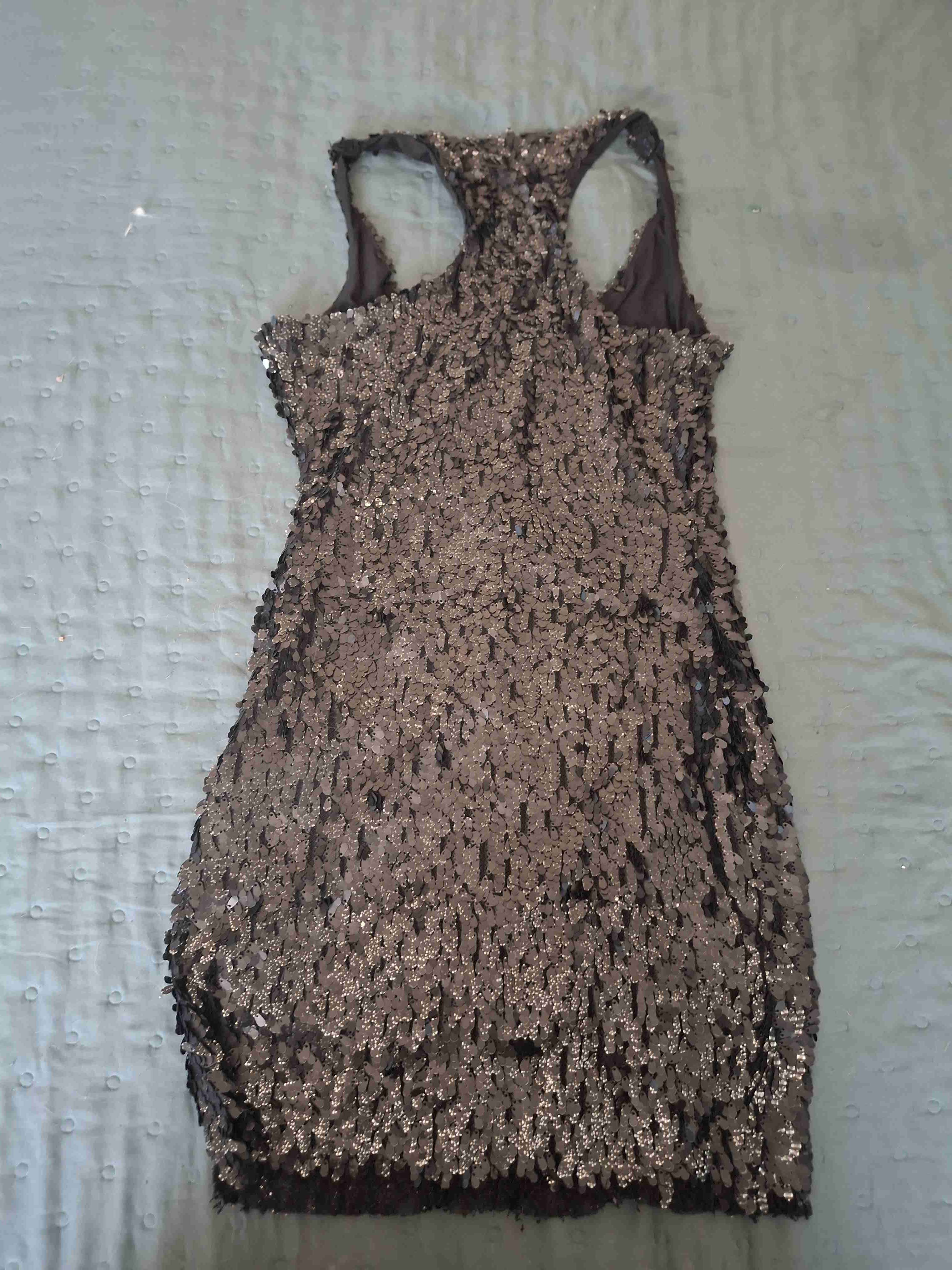 Vestido lentejuelas negro brillante - miniatura 2