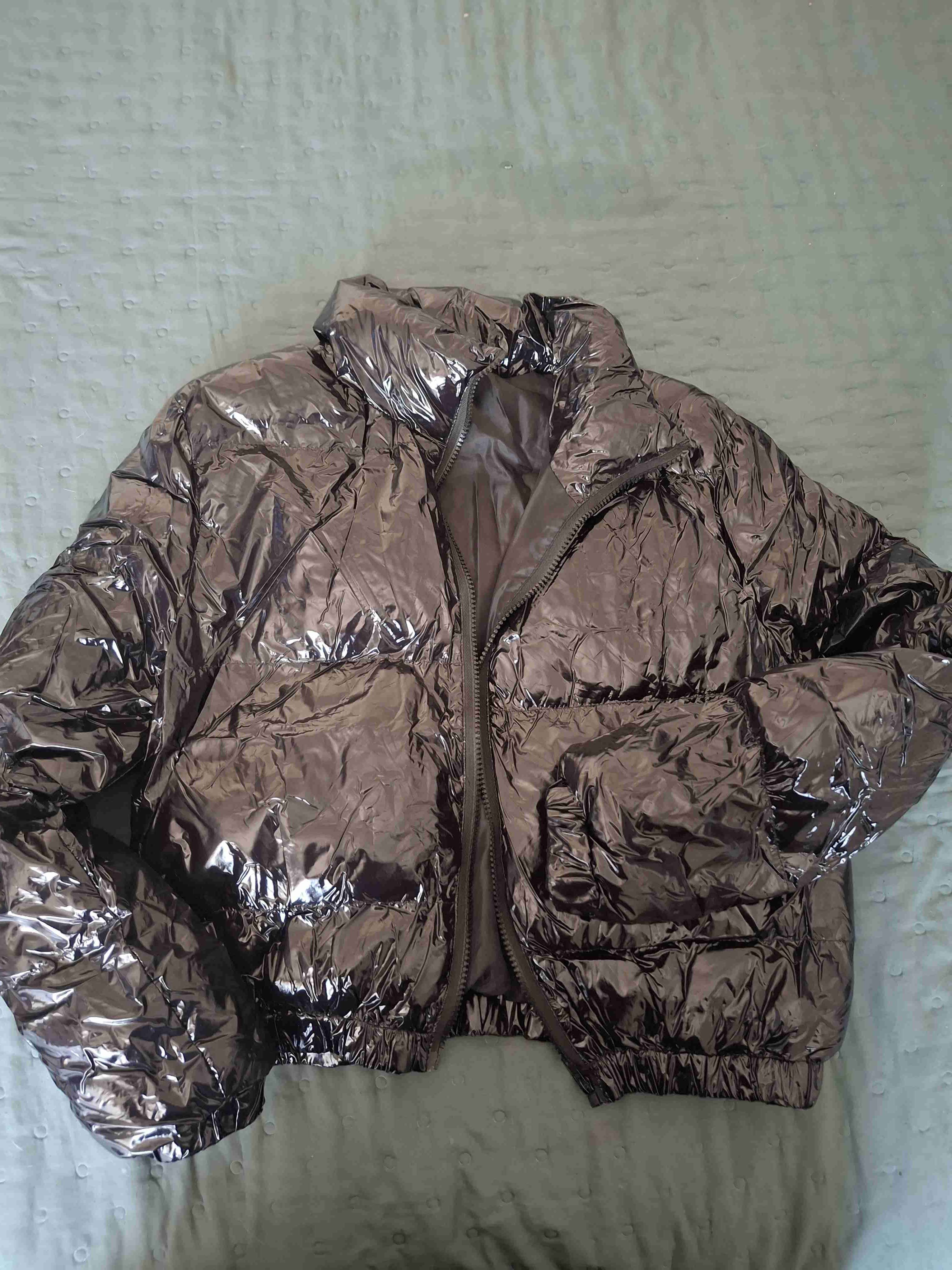 Chaqueta acolchada metalizada