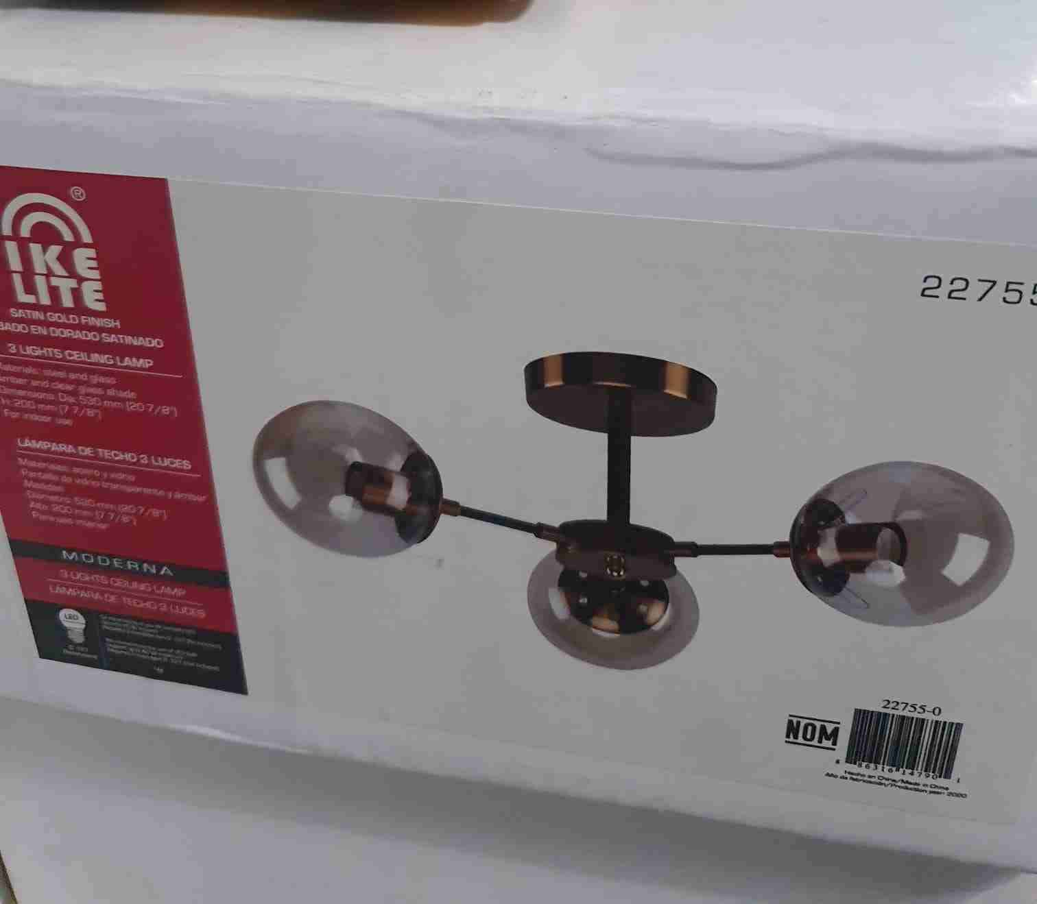 Lámpara de techo dorada moderna - 2