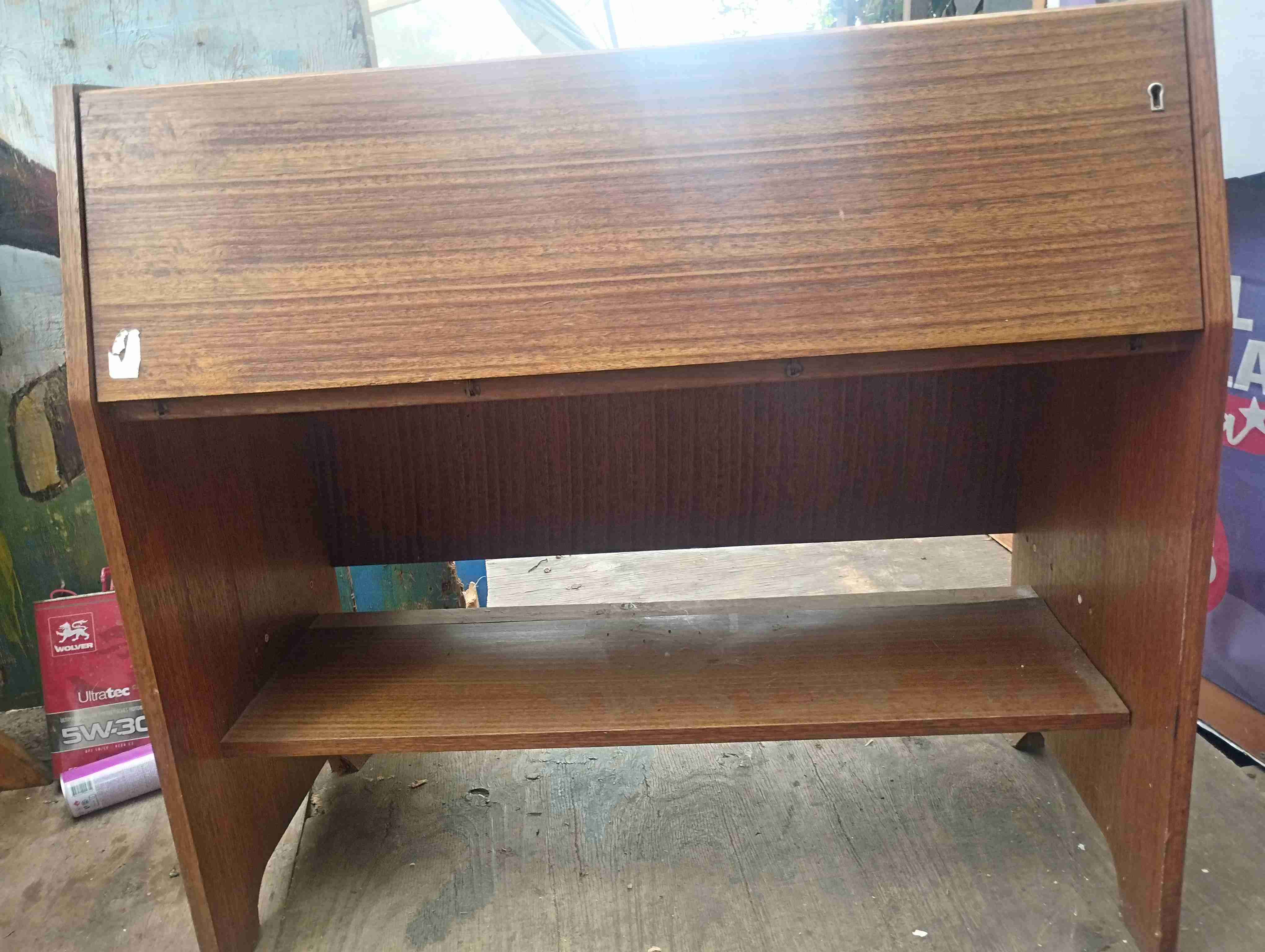 Escritorio madera vintage - miniatura 2