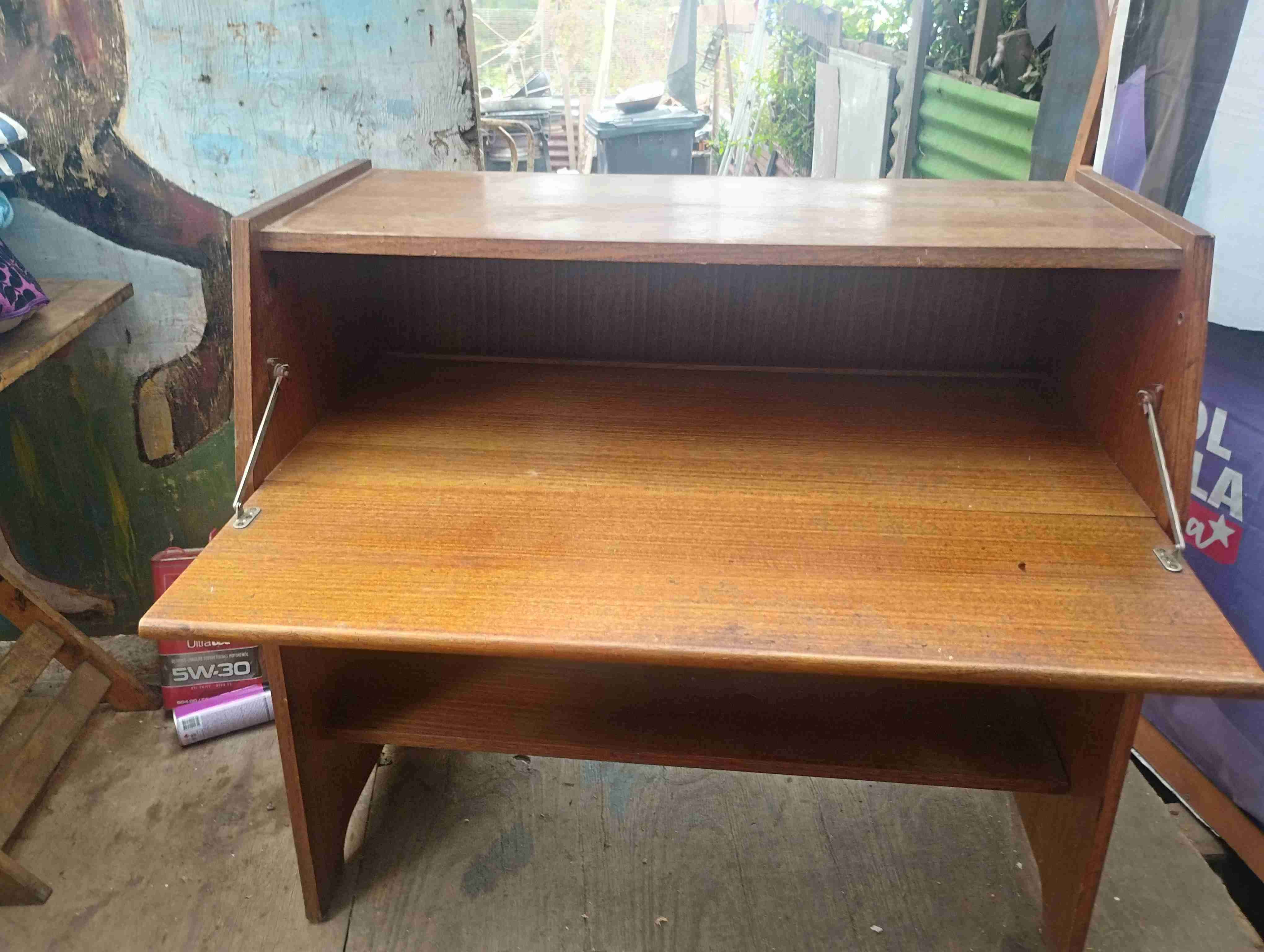 Escritorio madera vintage - miniatura 3