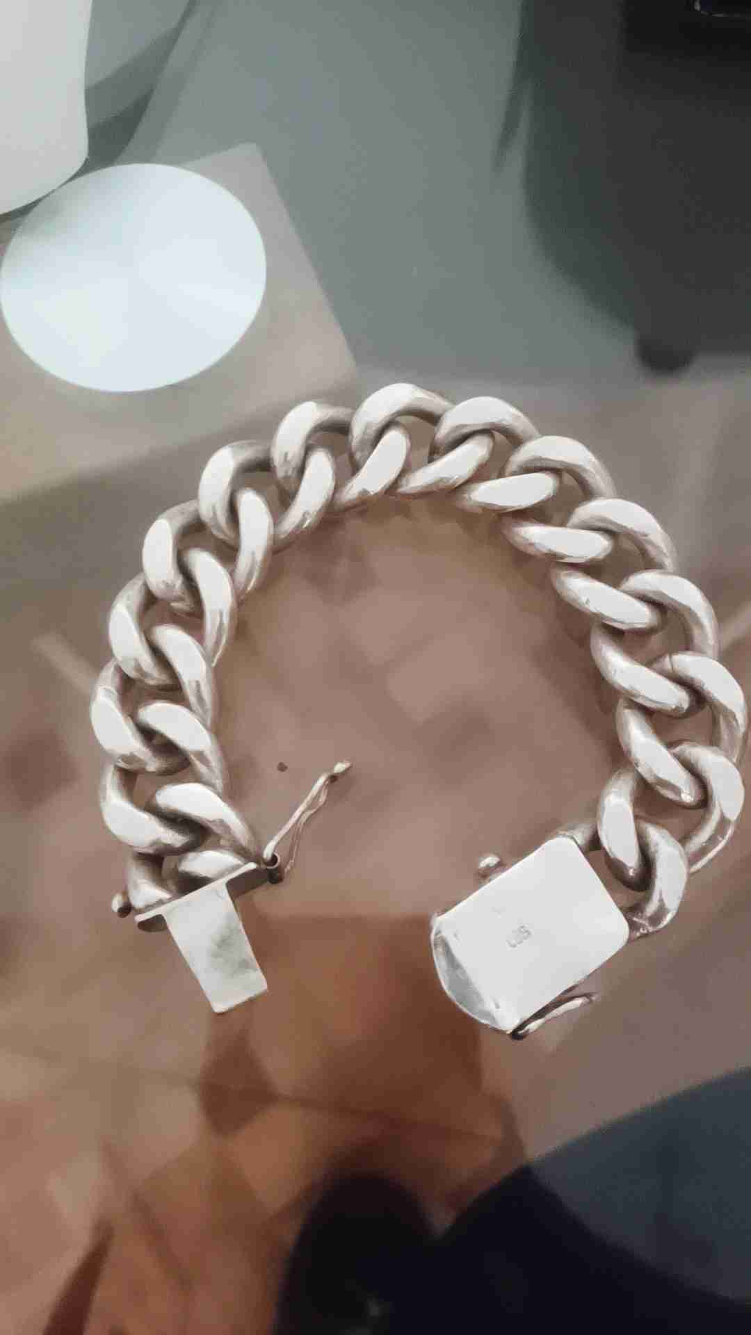 Pulsera de eslabones plateada - miniatura 2