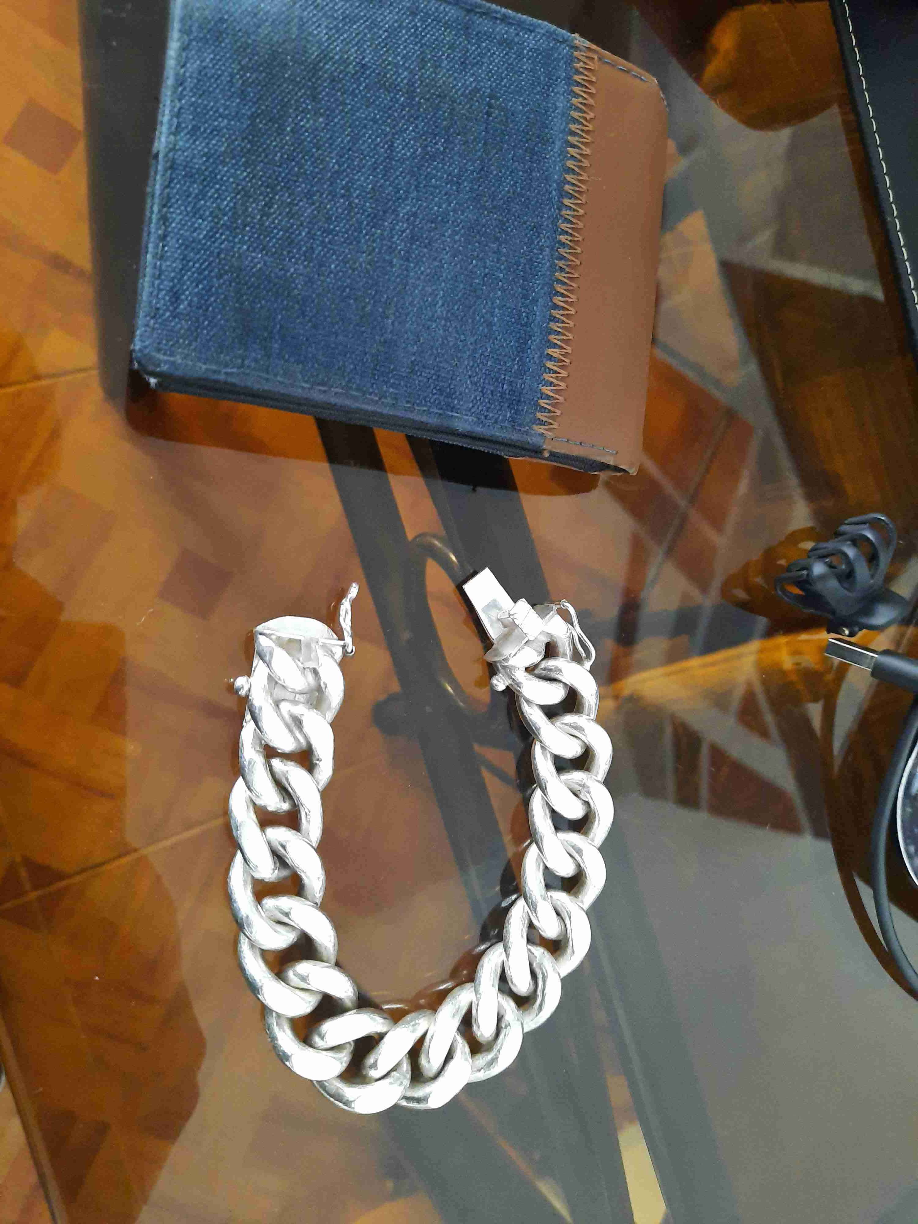 Pulsera de eslabones plateada - miniatura 4