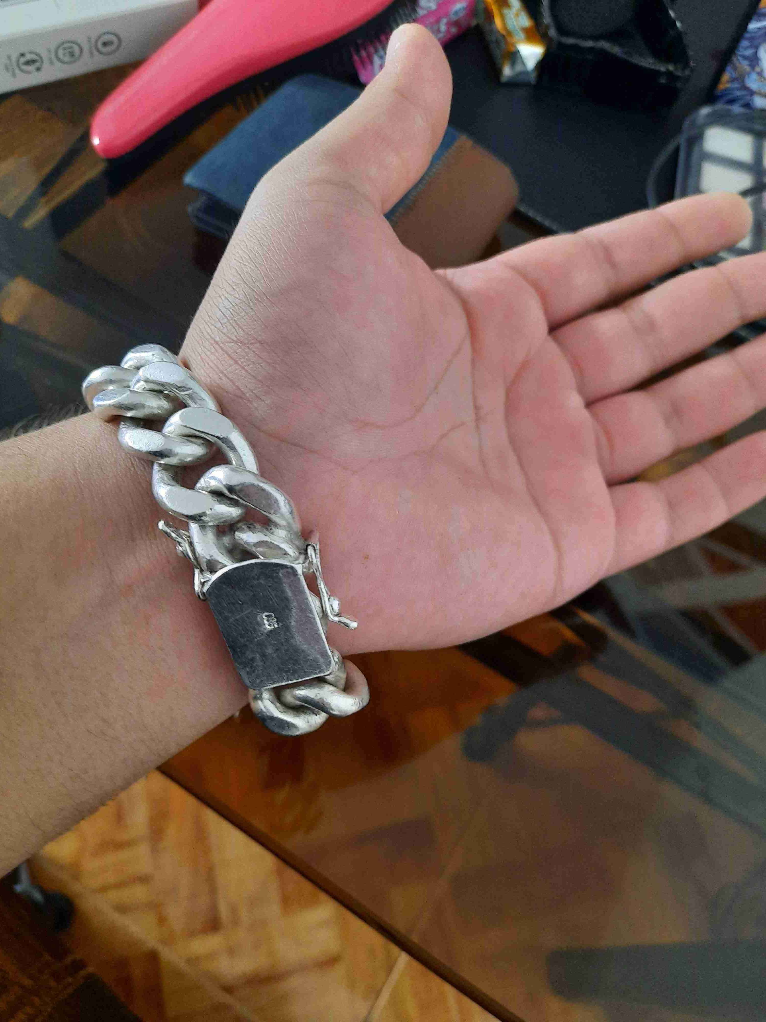 Pulsera de eslabones plateada - miniatura 5