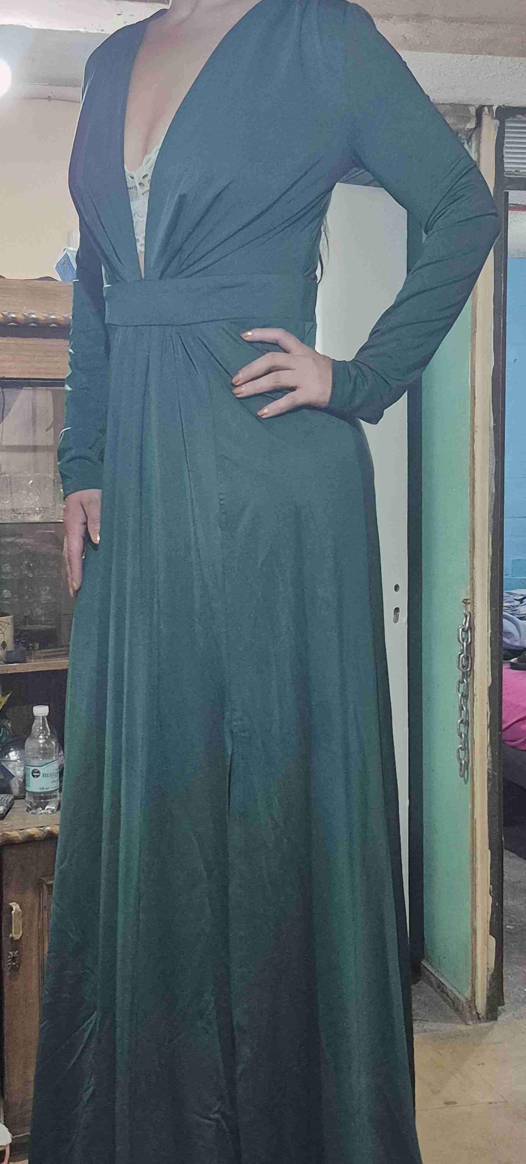 Vestido largo verde elegante