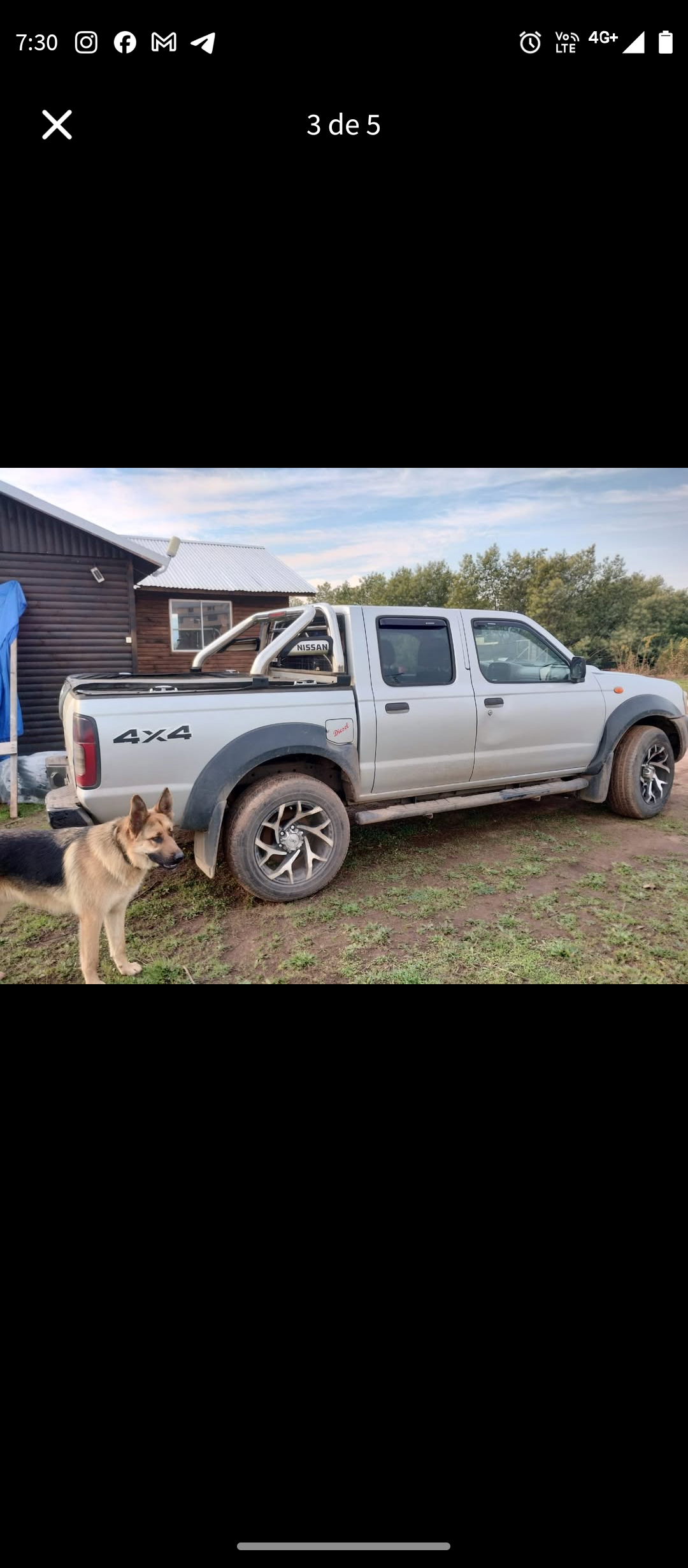 Camioneta Nissan terrano 4x4 plateada - miniatura 2