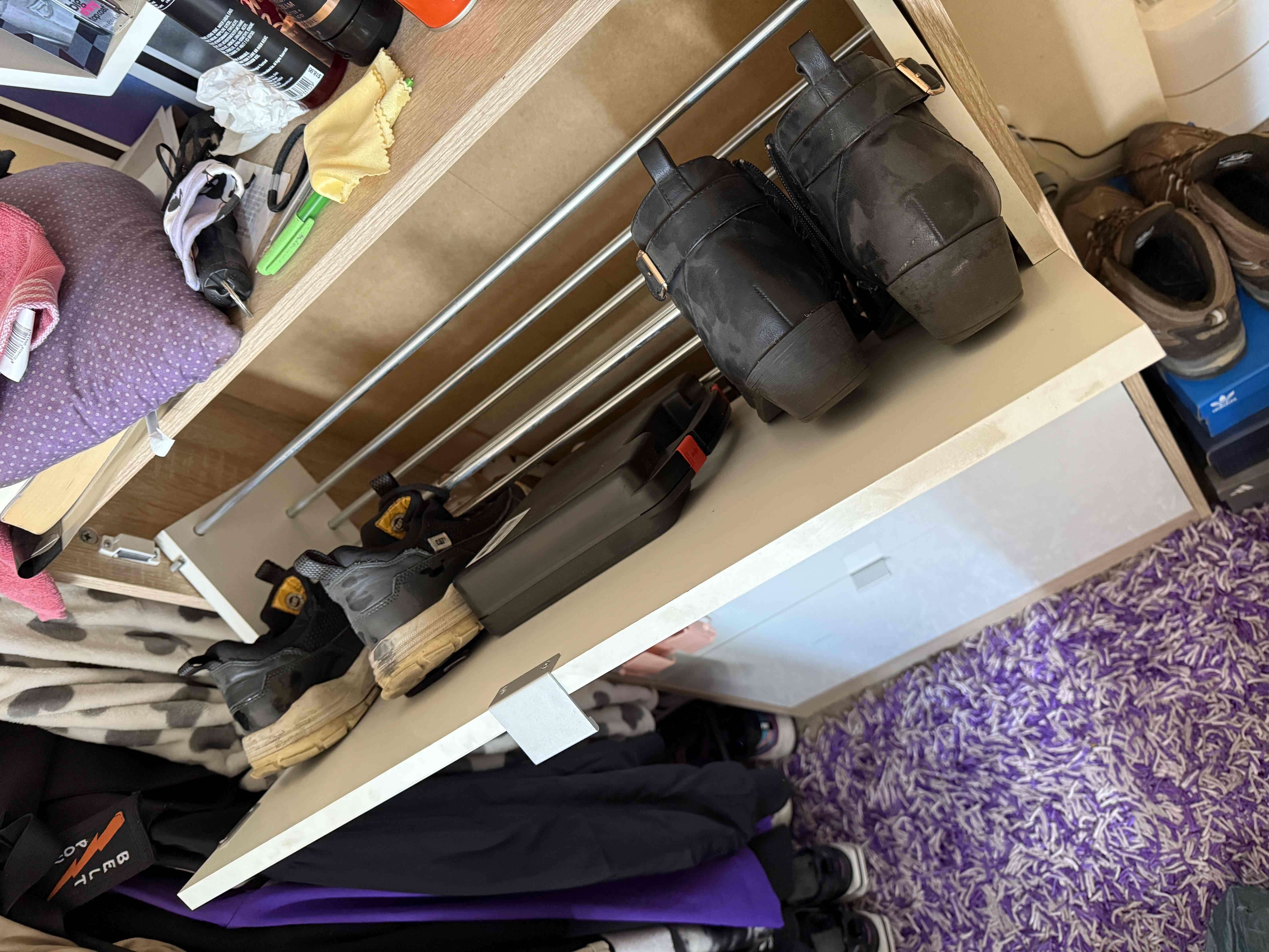 Zapatero blanco moderno - miniatura 2