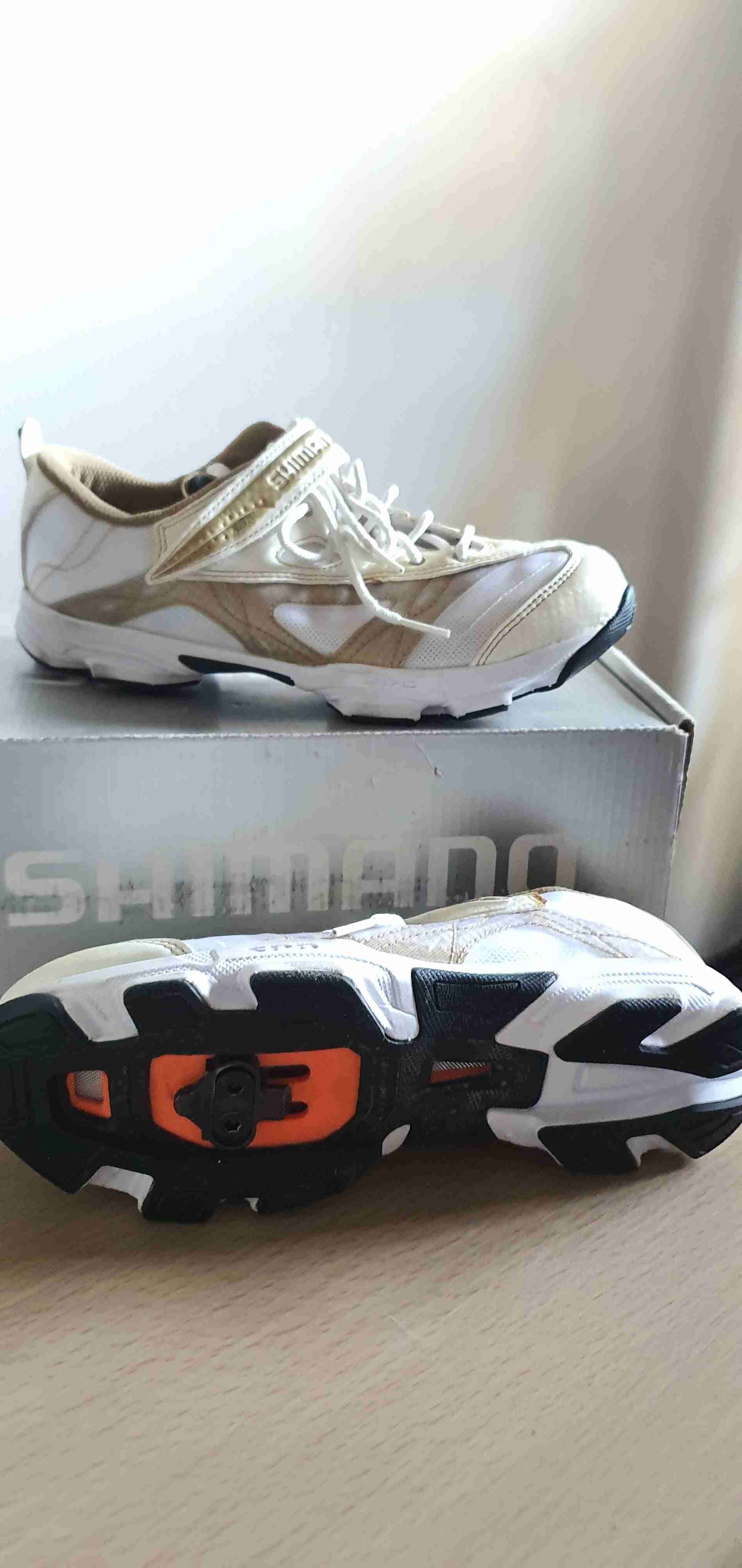 Zapatillas ciclismo blancas Shimano - miniatura 2