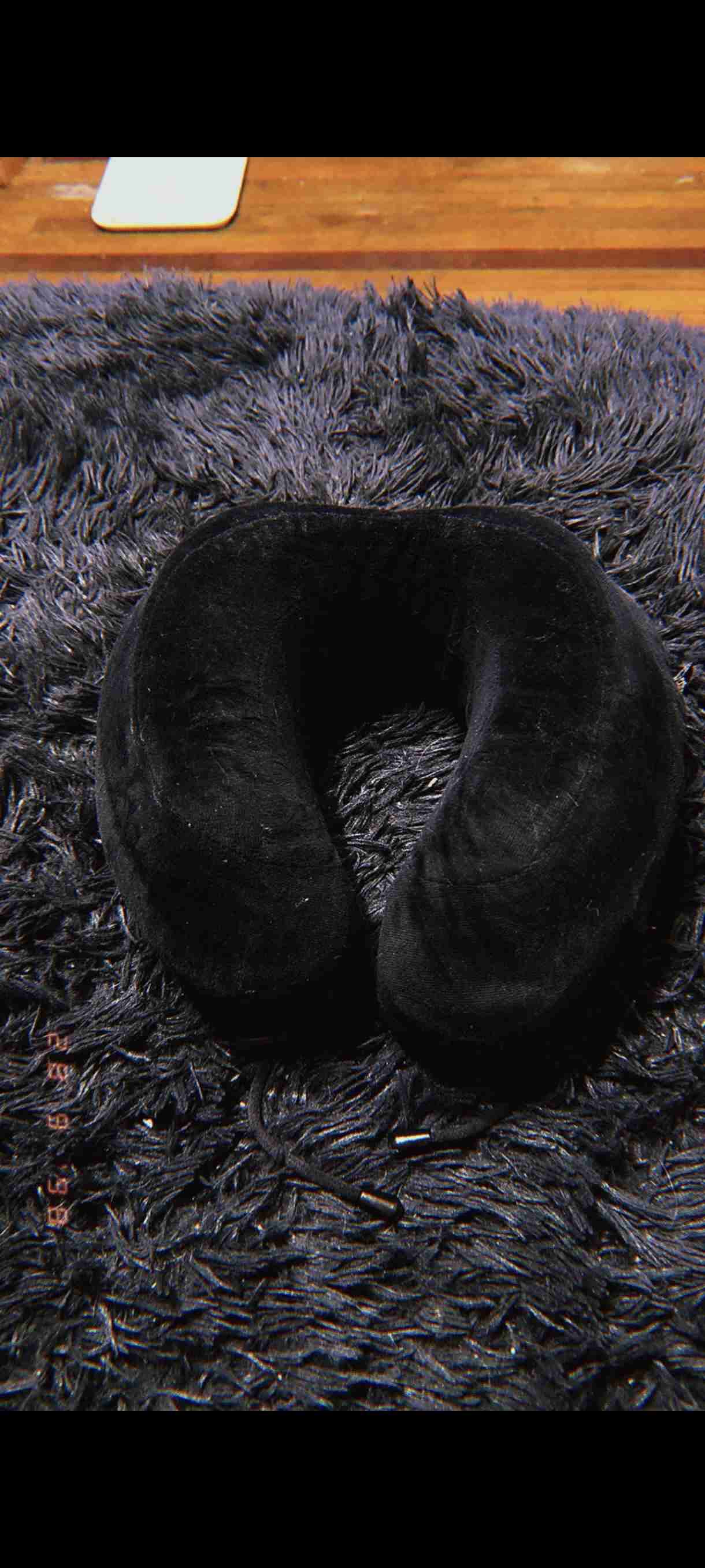 Cojín de viaje negro