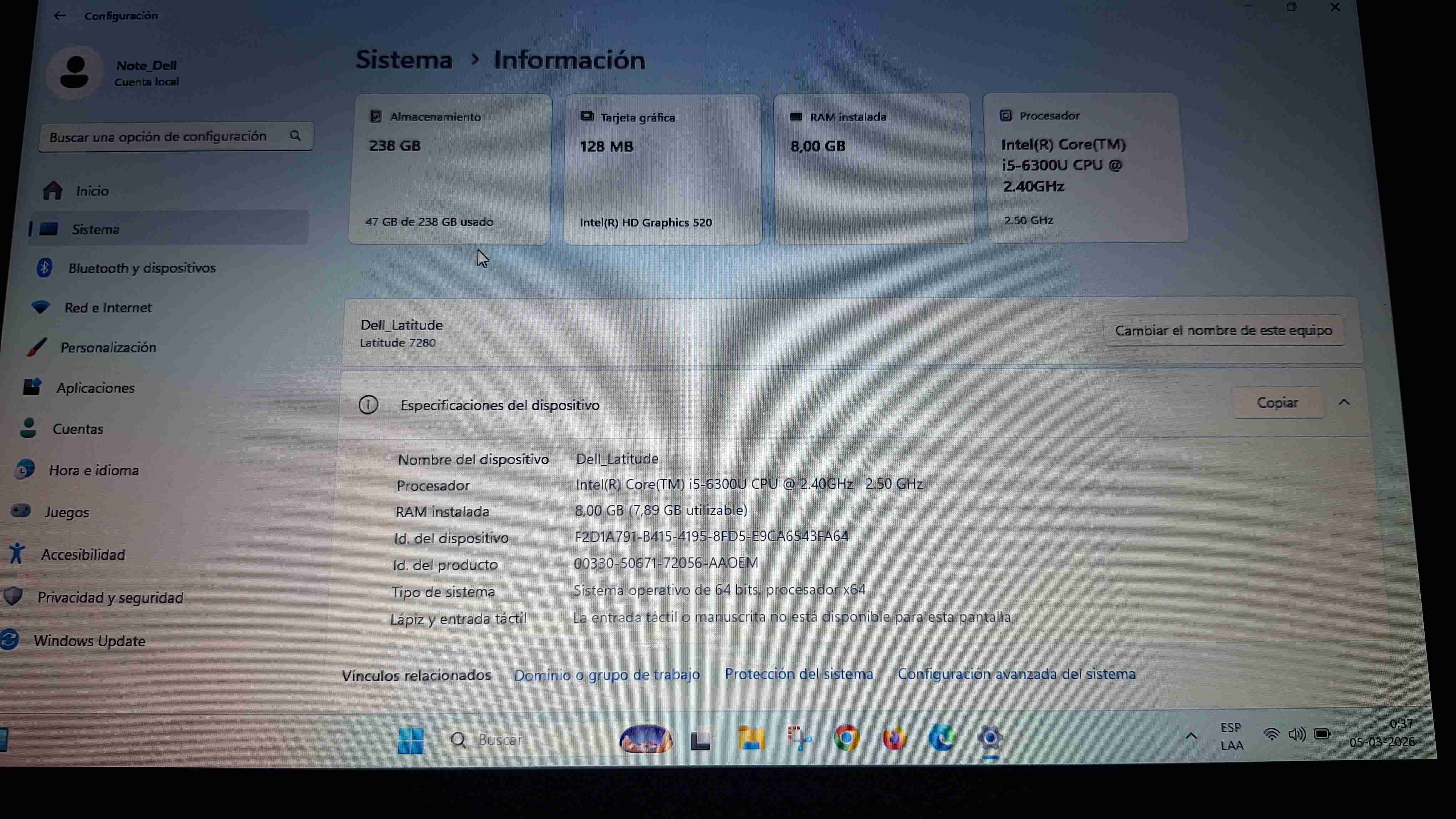 Laptop Dell i5 con teclado retroiluminado - miniatura 4