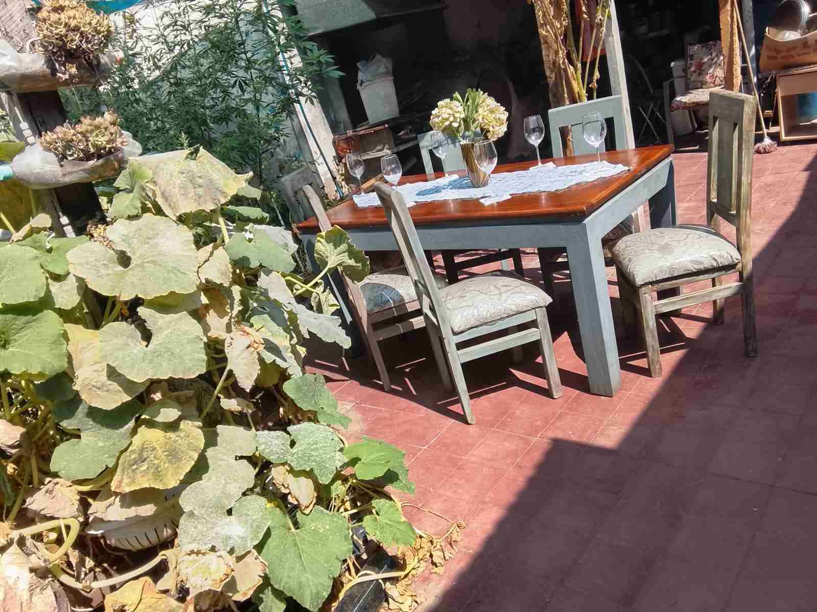 Juego de comedor de madera para exterior - miniatura 3