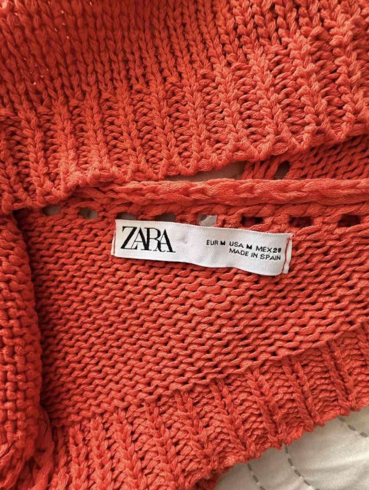 Top tejido rojo sin mangas Zara - miniatura 3