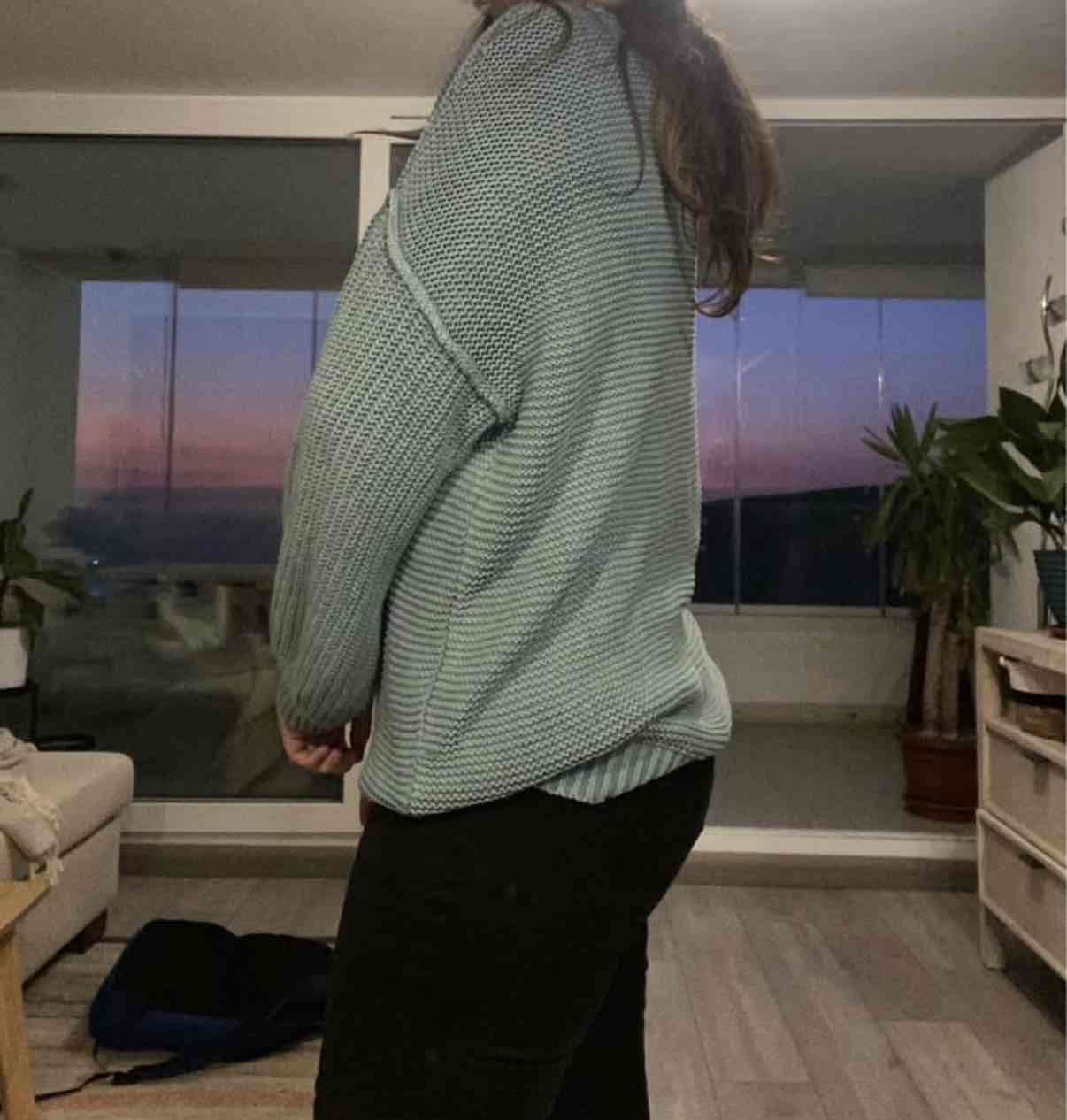 Suéter tejido verde menta Bubba - miniatura 2