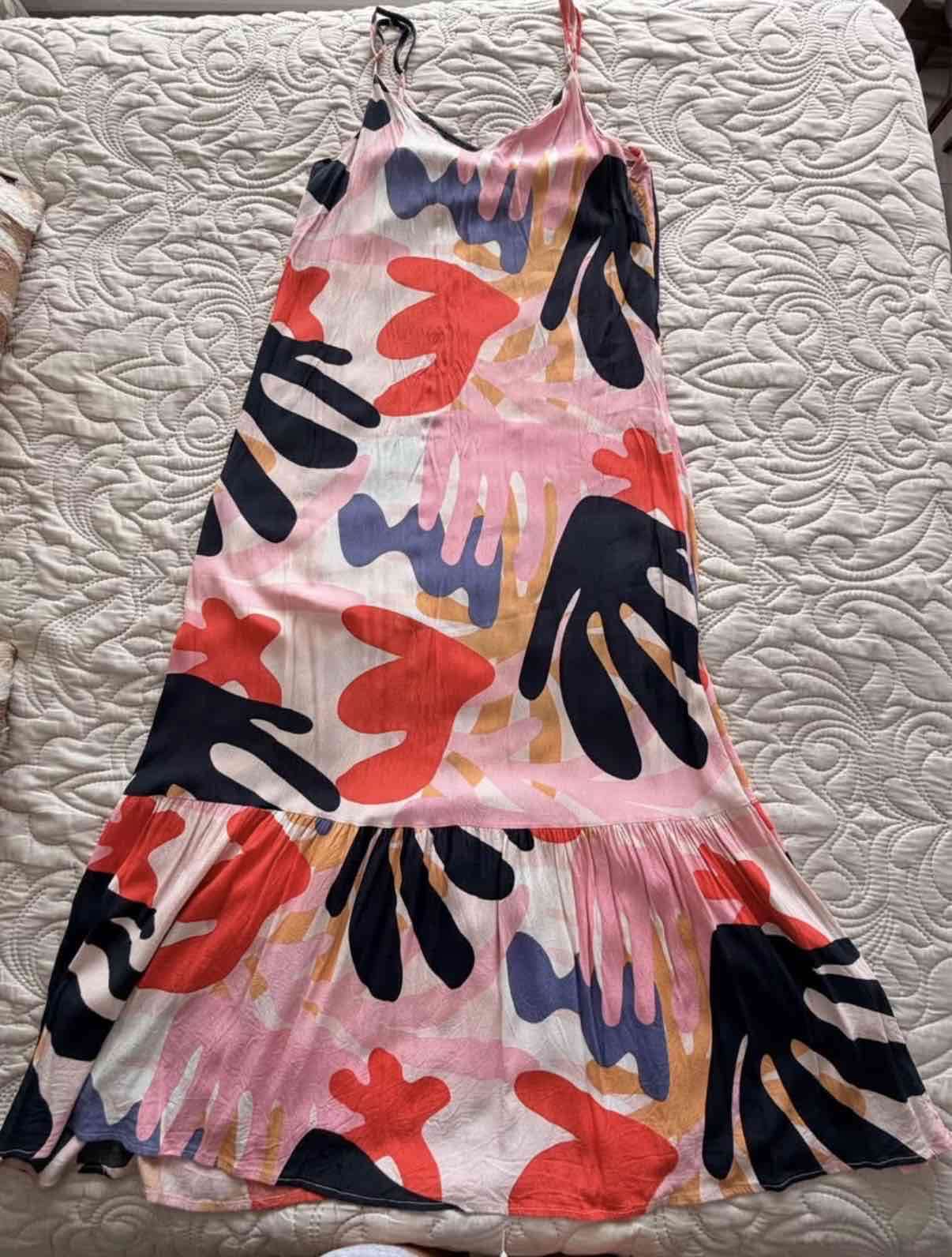 Vestido largo estampado colorido Alaniz - miniatura 3