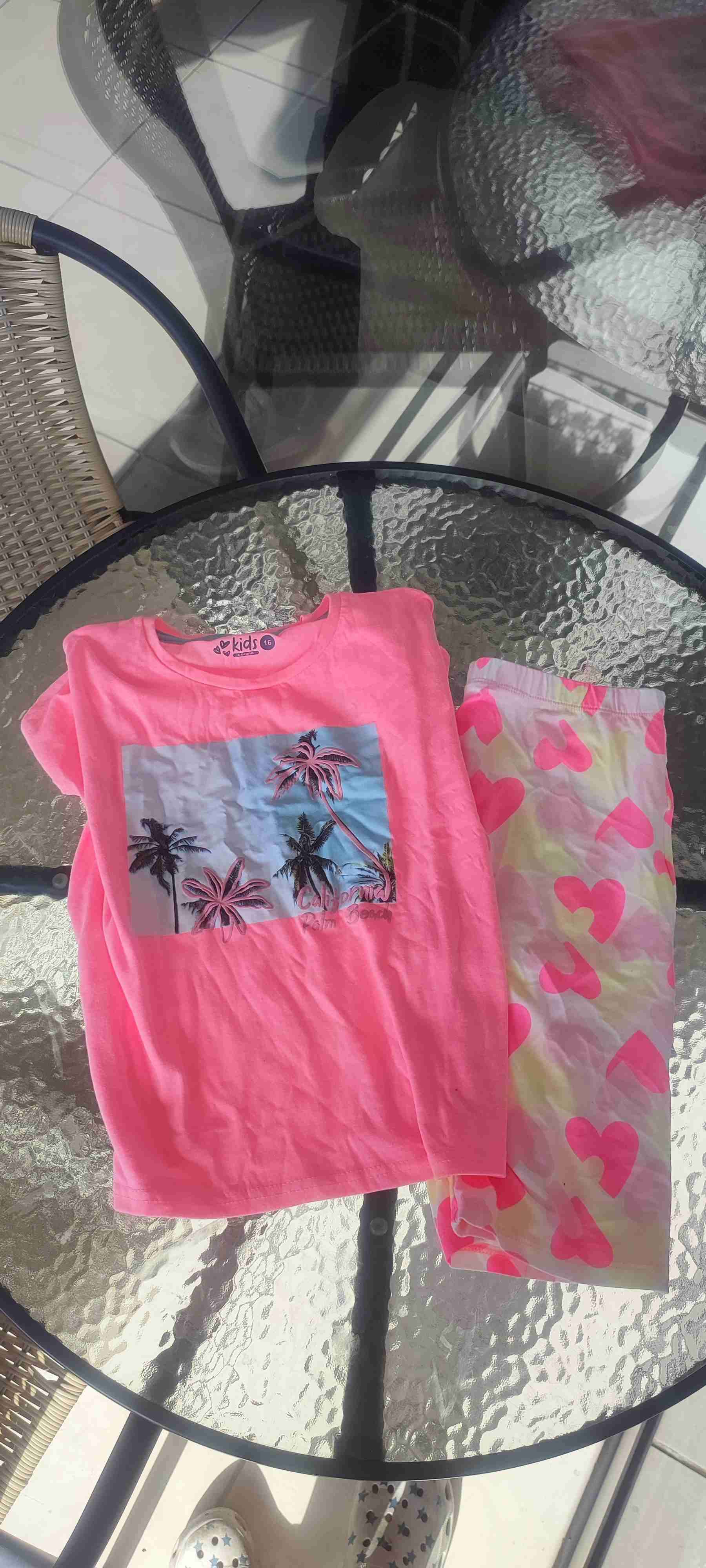 Pijama de niñas rosa nuevo - miniatura 2