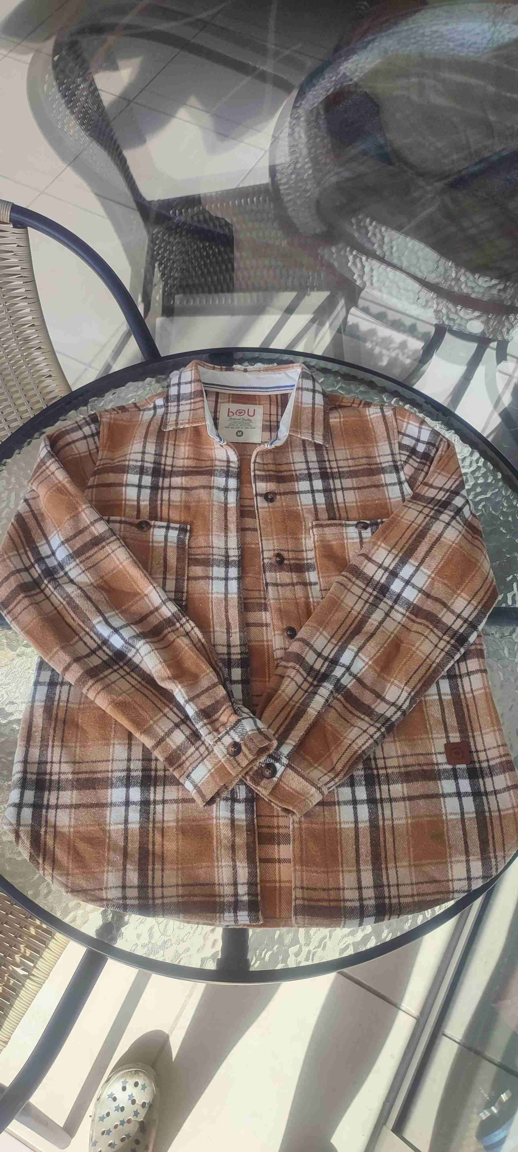 Camisa a cuadros marrón