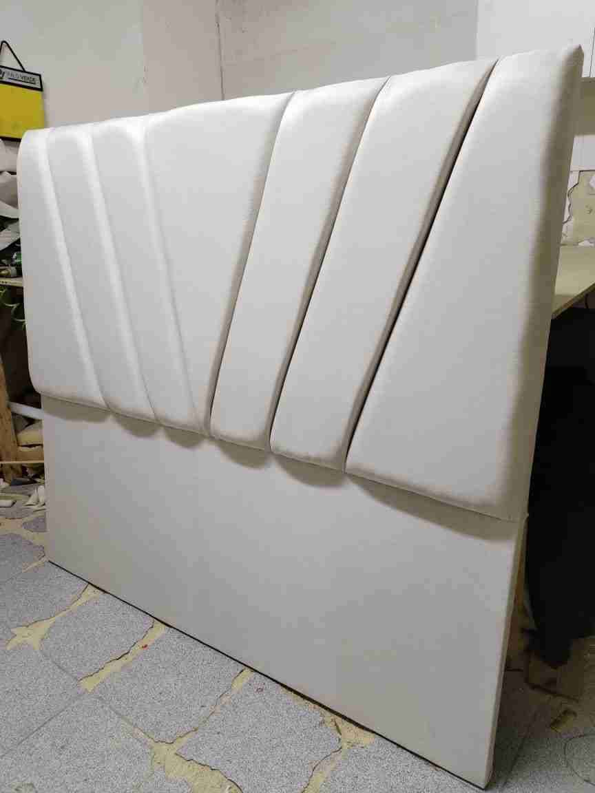 Cabecera de cama capitoné negra - 4