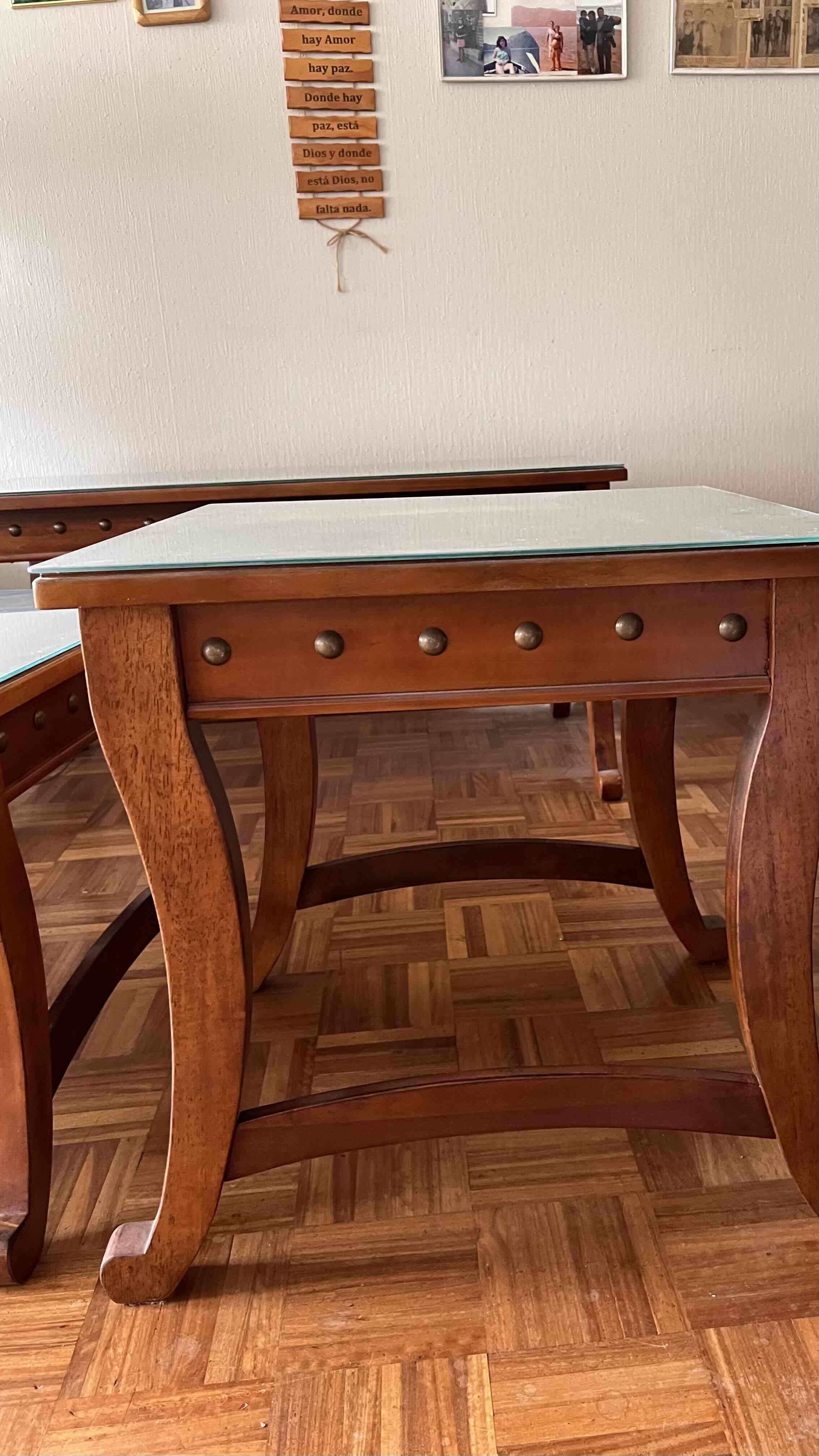 juego de Mesas de madera y vidrio - miniatura 5