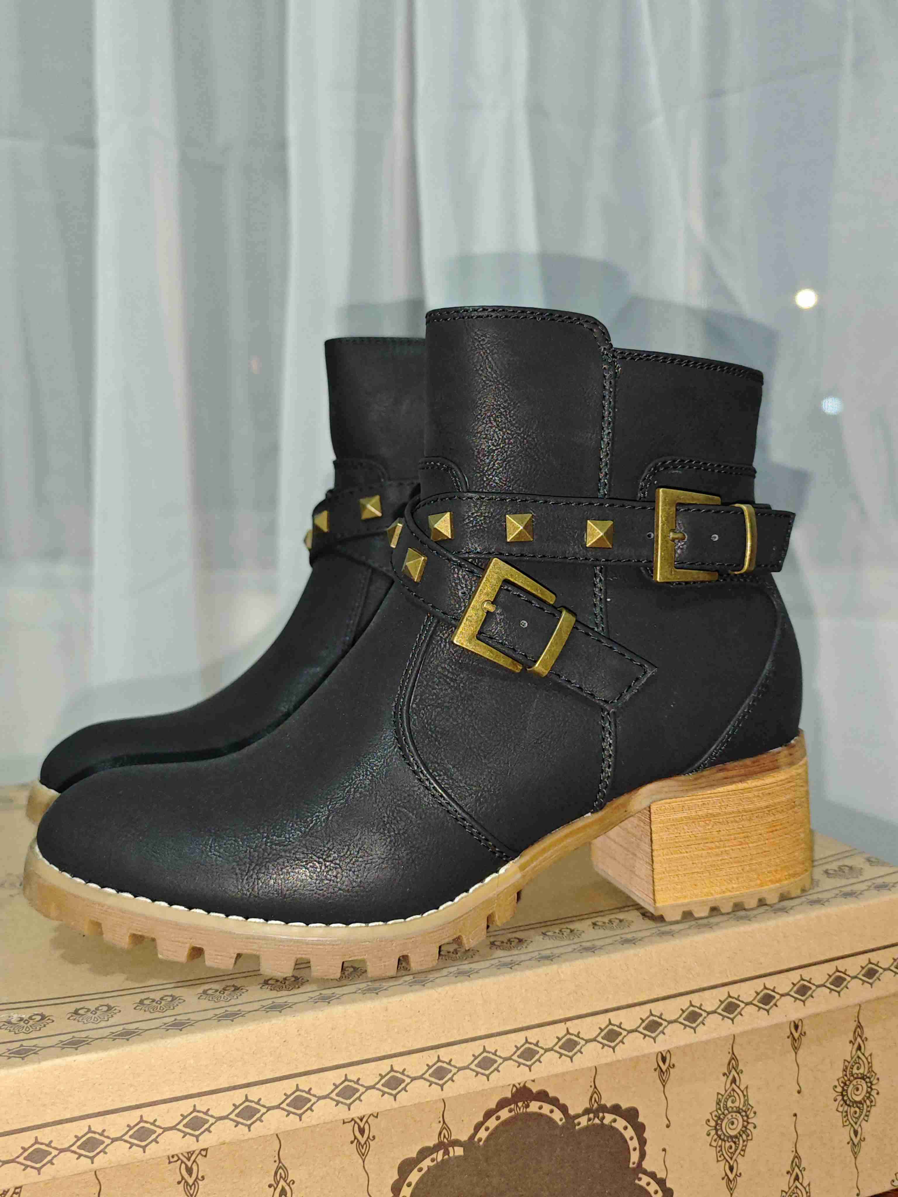 Botines Barbados negros con hebillas - miniatura 3