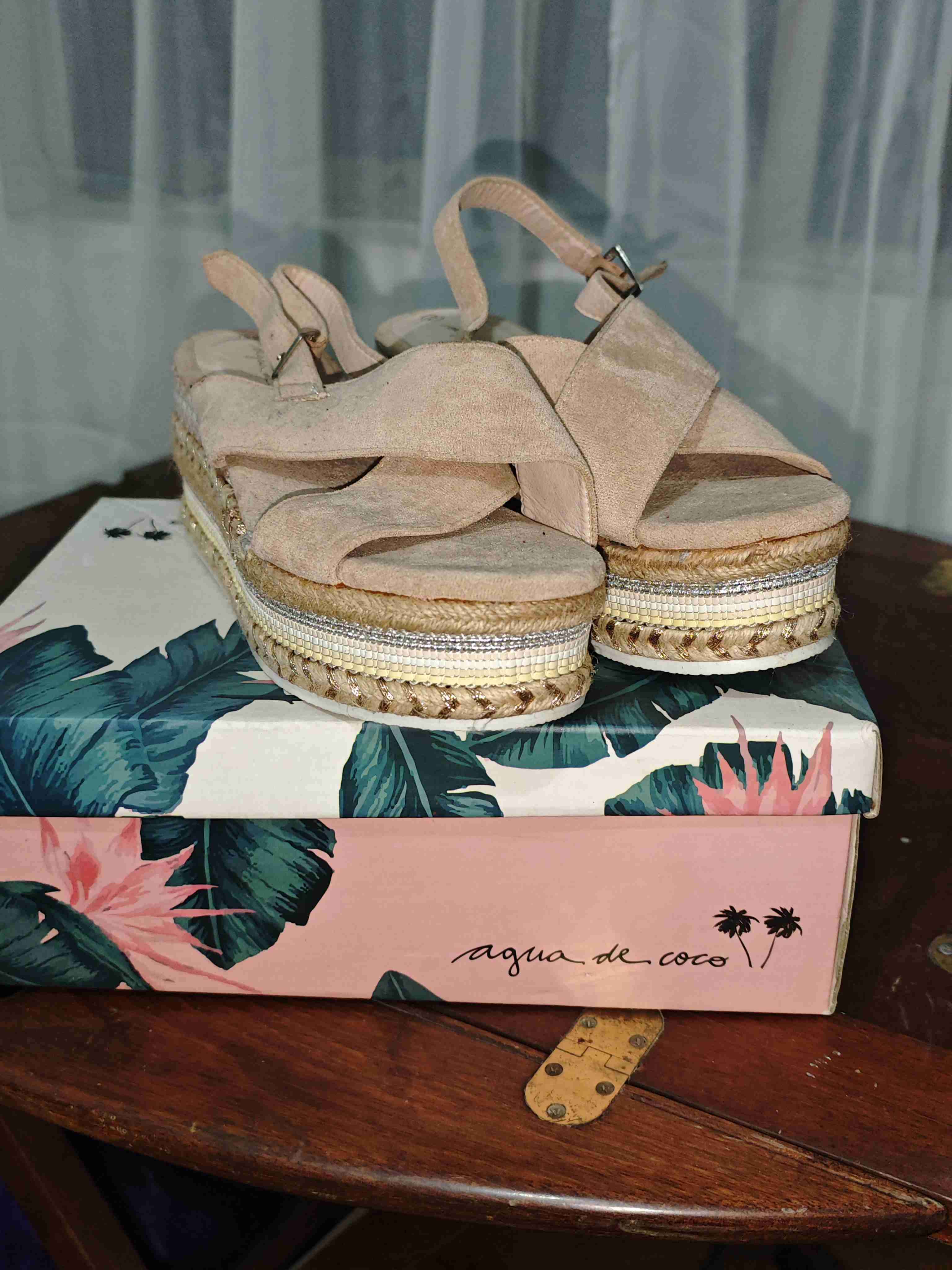 Sandalias plataforma nude rose - miniatura 3