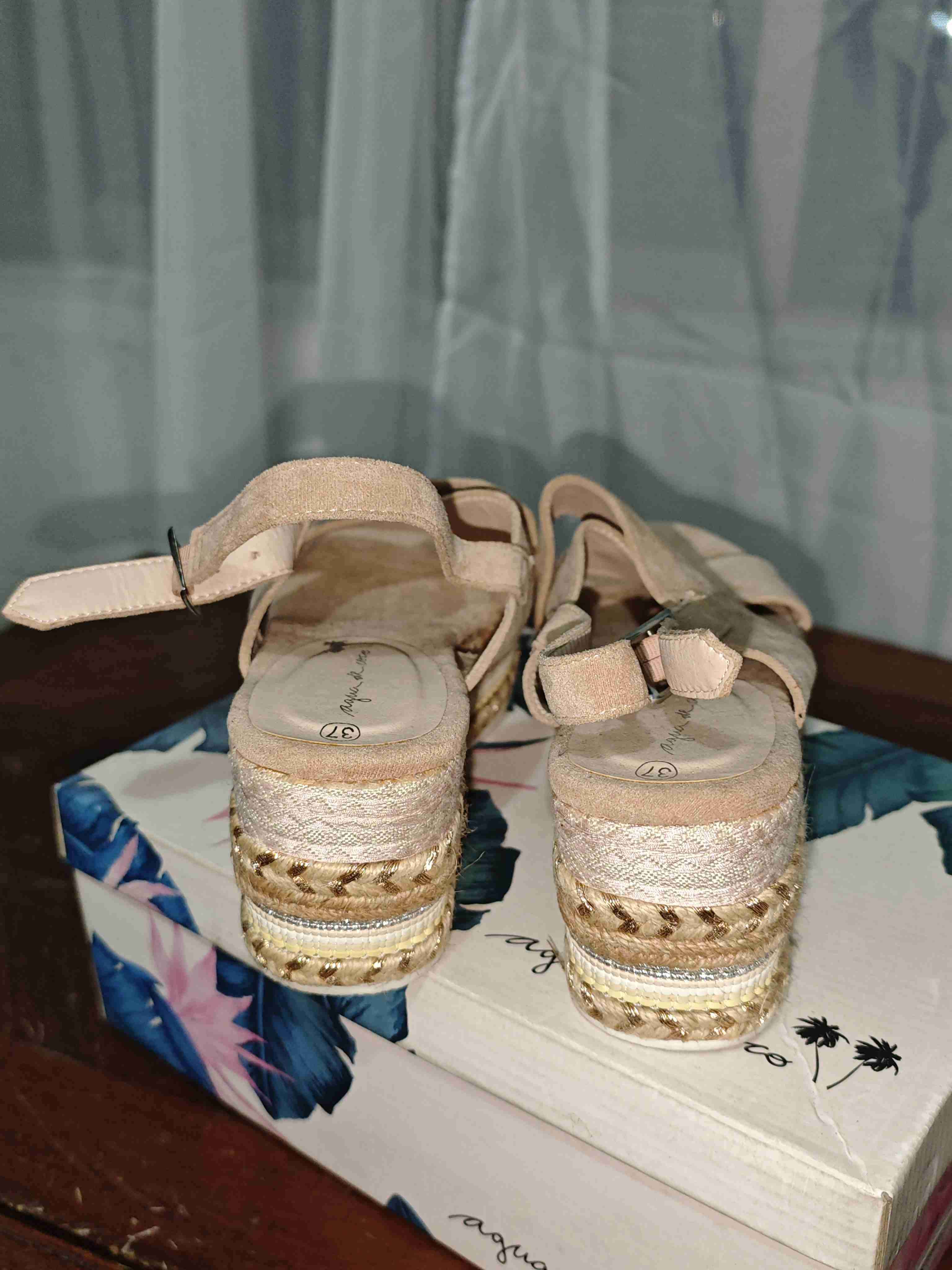 Sandalias plataforma nude rose - miniatura 5