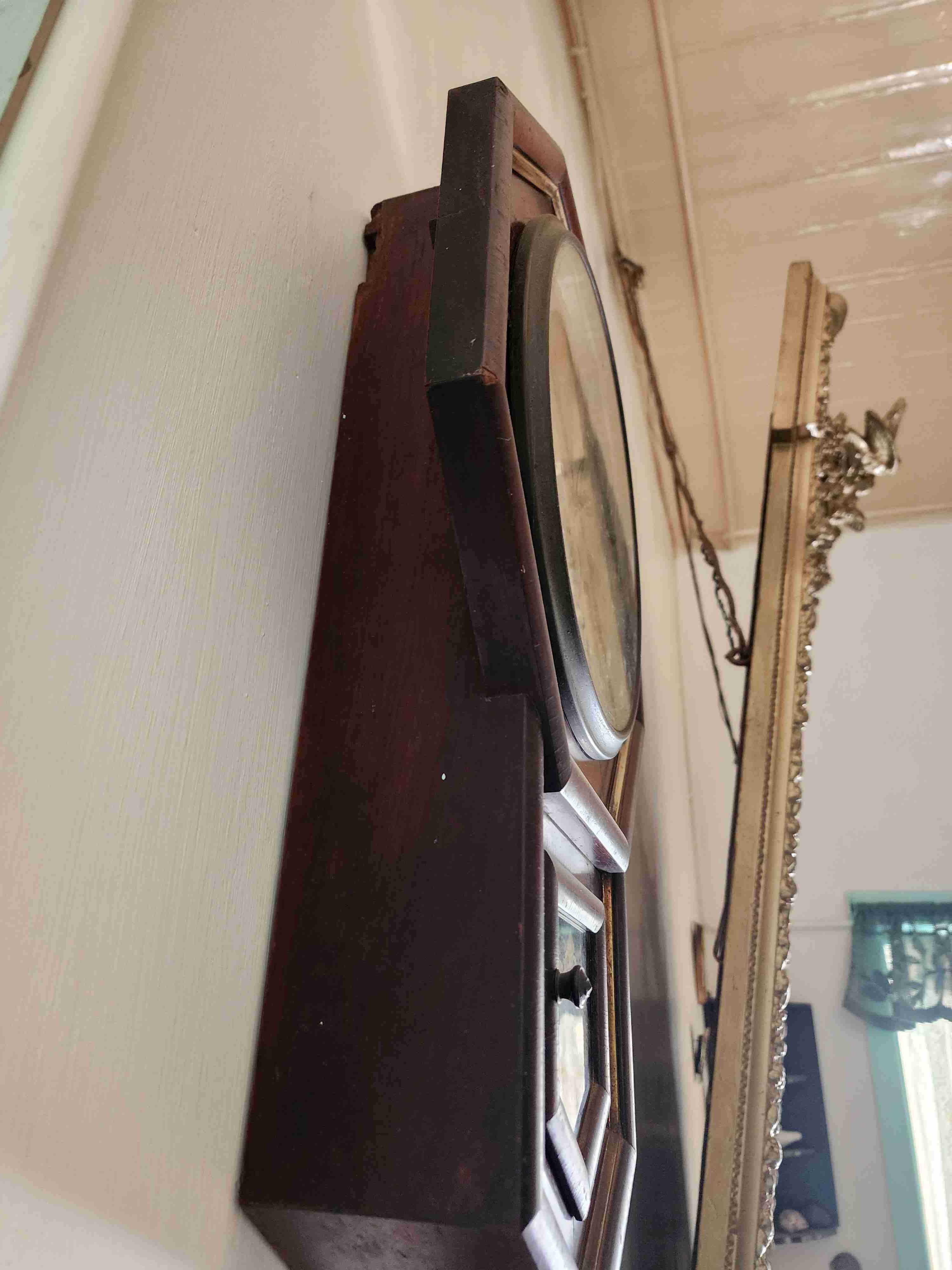 Reloj de pared antiguo madera - miniatura 4