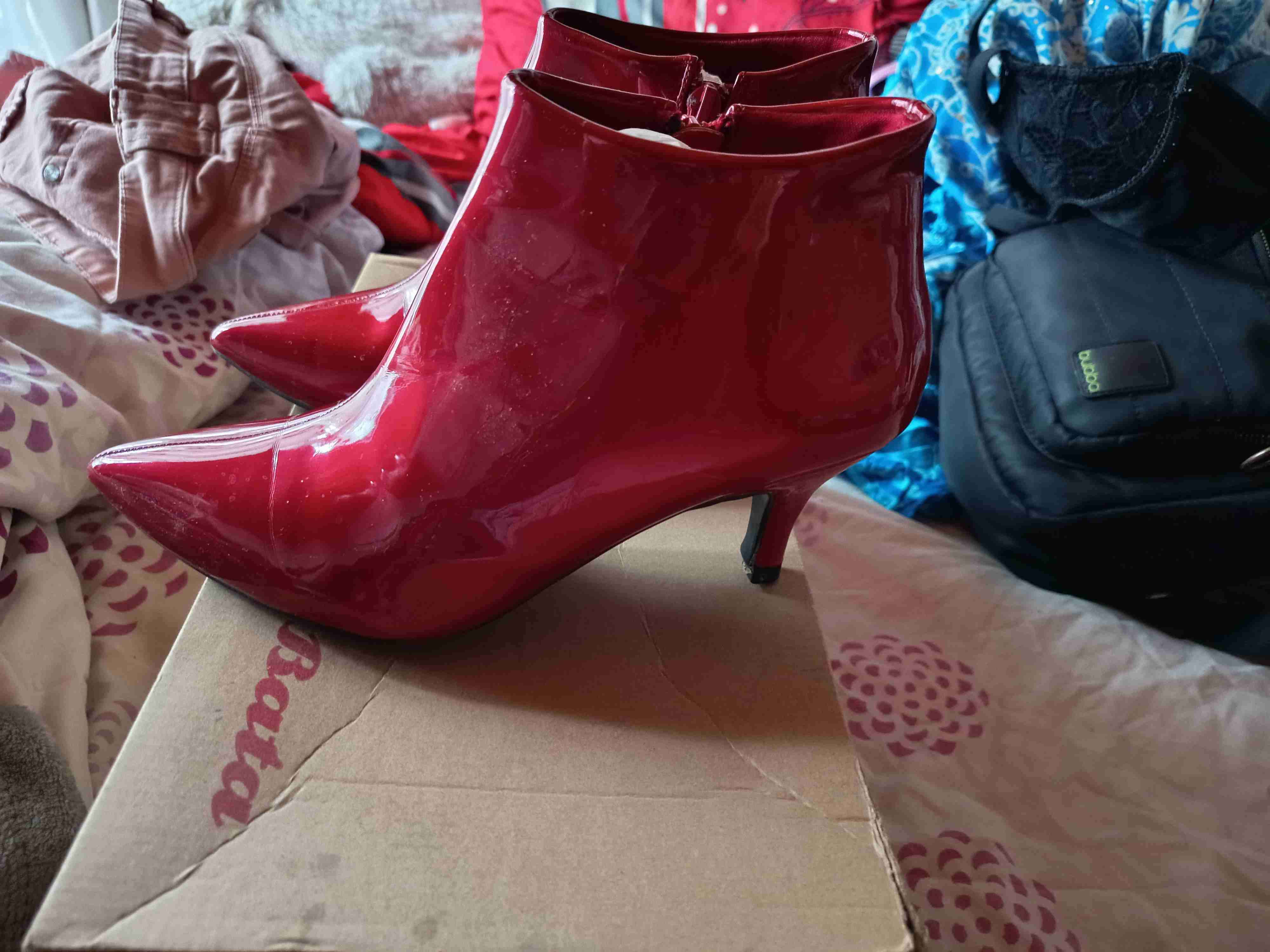 Botines rojos charolados - miniatura 4