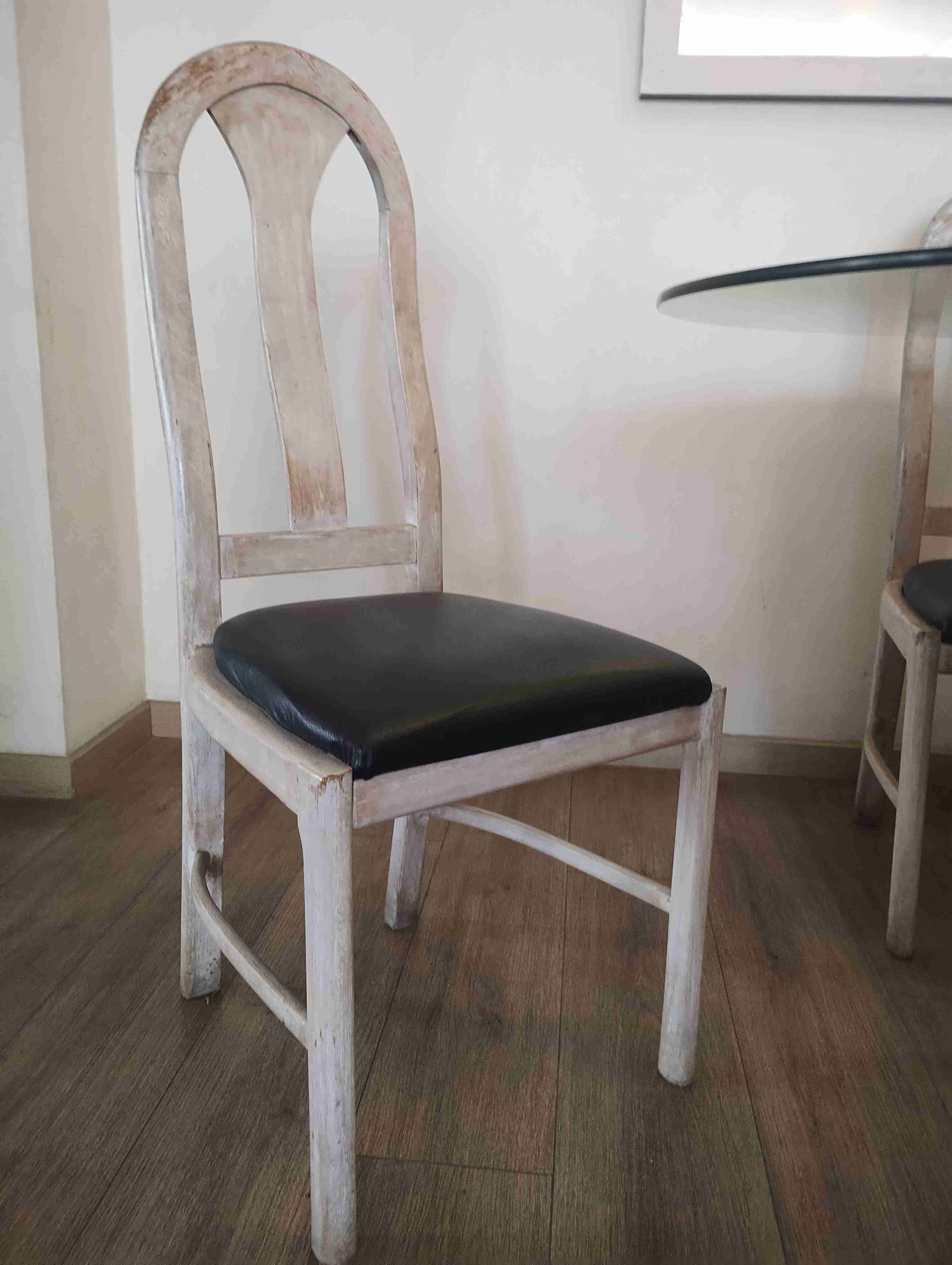 Juego de comedor de vidrio y madera - miniatura 3