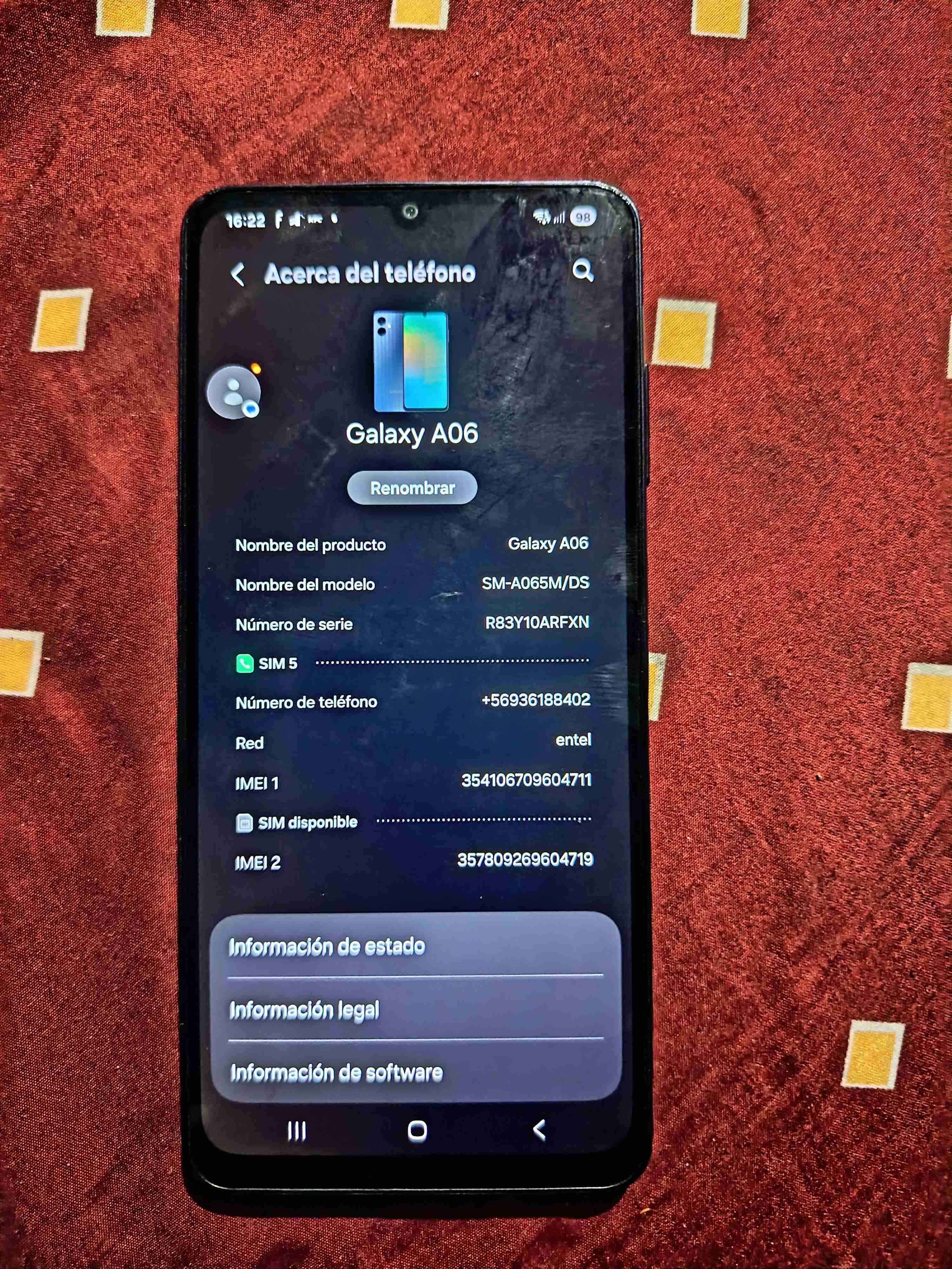 Samsung Galaxy A06 en buen estado