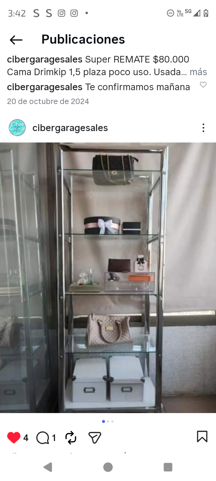 Estantería de vidrio moderna